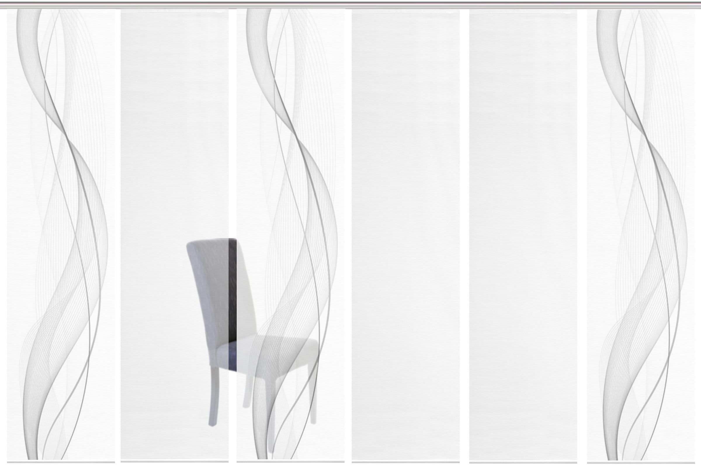 BAUR Schiebevorhang (6 Vision Digitaldruck Schiebegardine S »6ER SET 260x60, HxB: HEIGHTS«, 6er St.), Set |