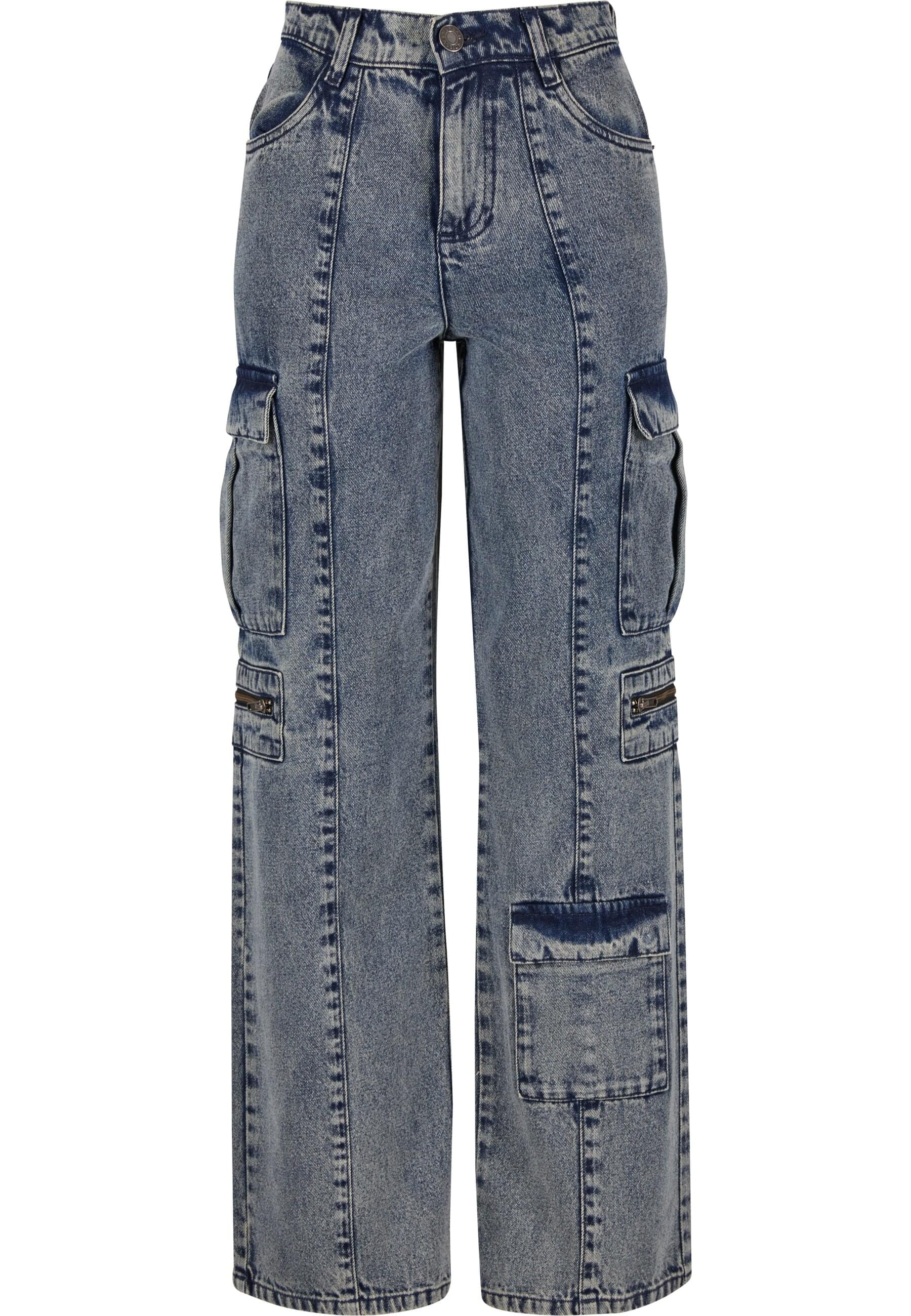 URBAN CLASSICS Cargohose "Urban Classics Ladies Loose Utility Denim Pants" günstig online kaufen