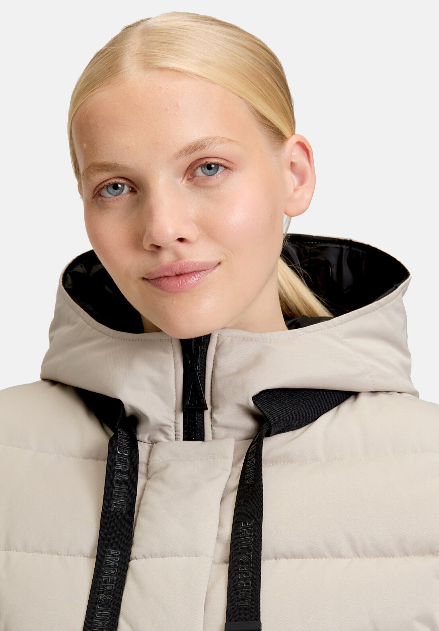 Amber & June Winterjacke »Damen Kunstdaune« mit Kapuze