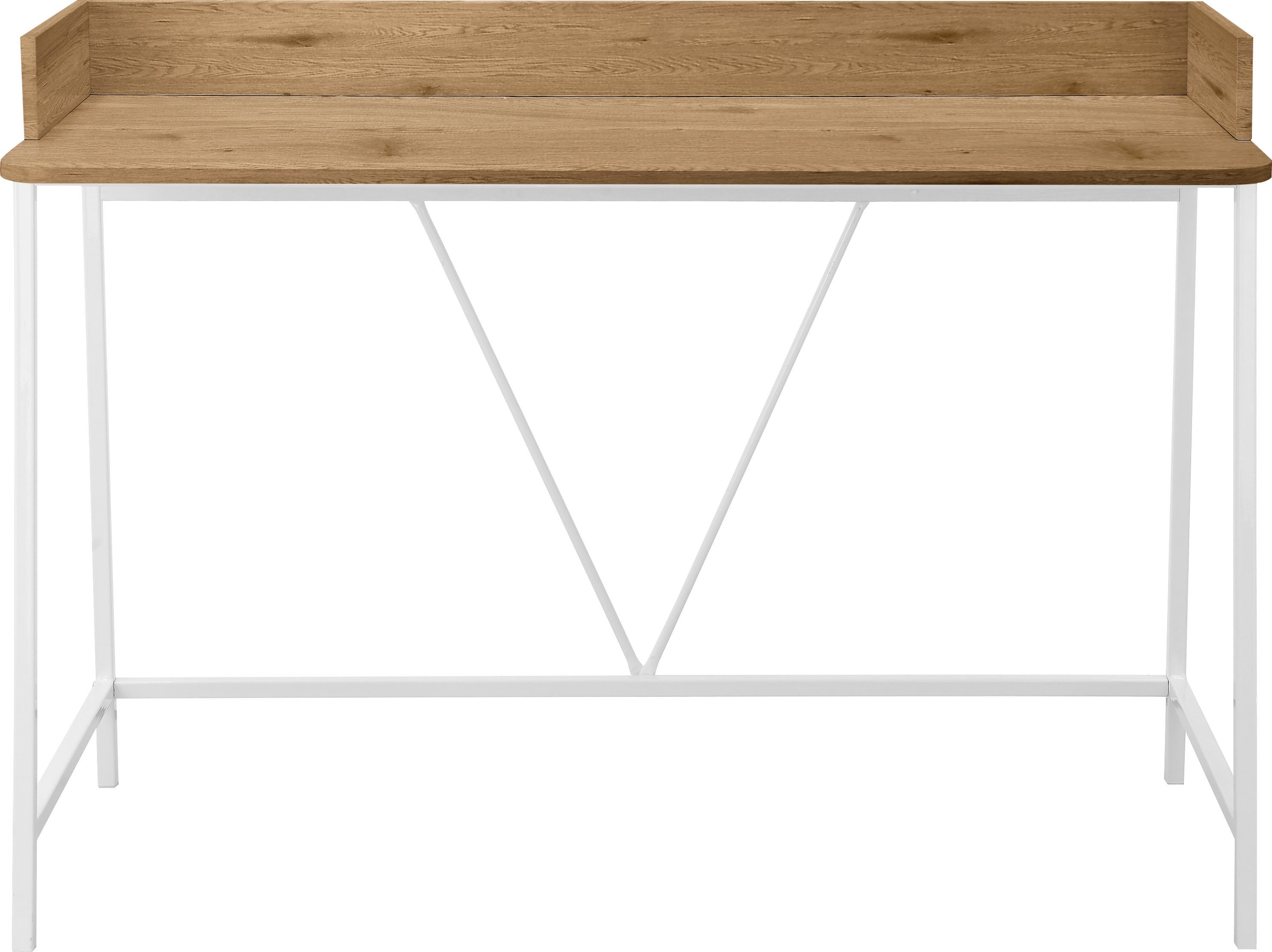 INOSIGN Schreibtisch »Jullian«, (1 St.), weißes Gestell aus Metall, Breite 120 cm