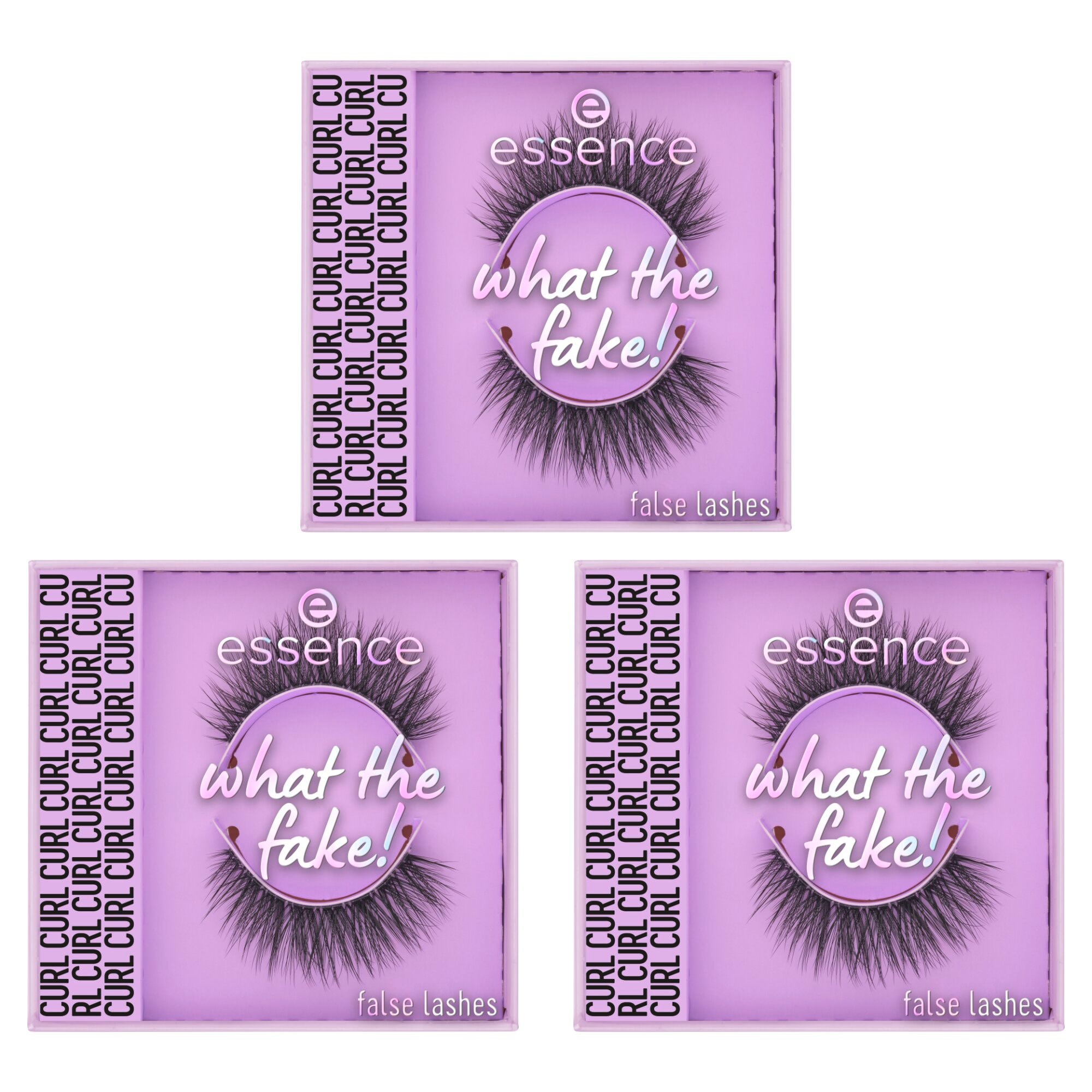 Essence Bandwimpern »what the fake! false lashes«, (Set, 3 tlg.)