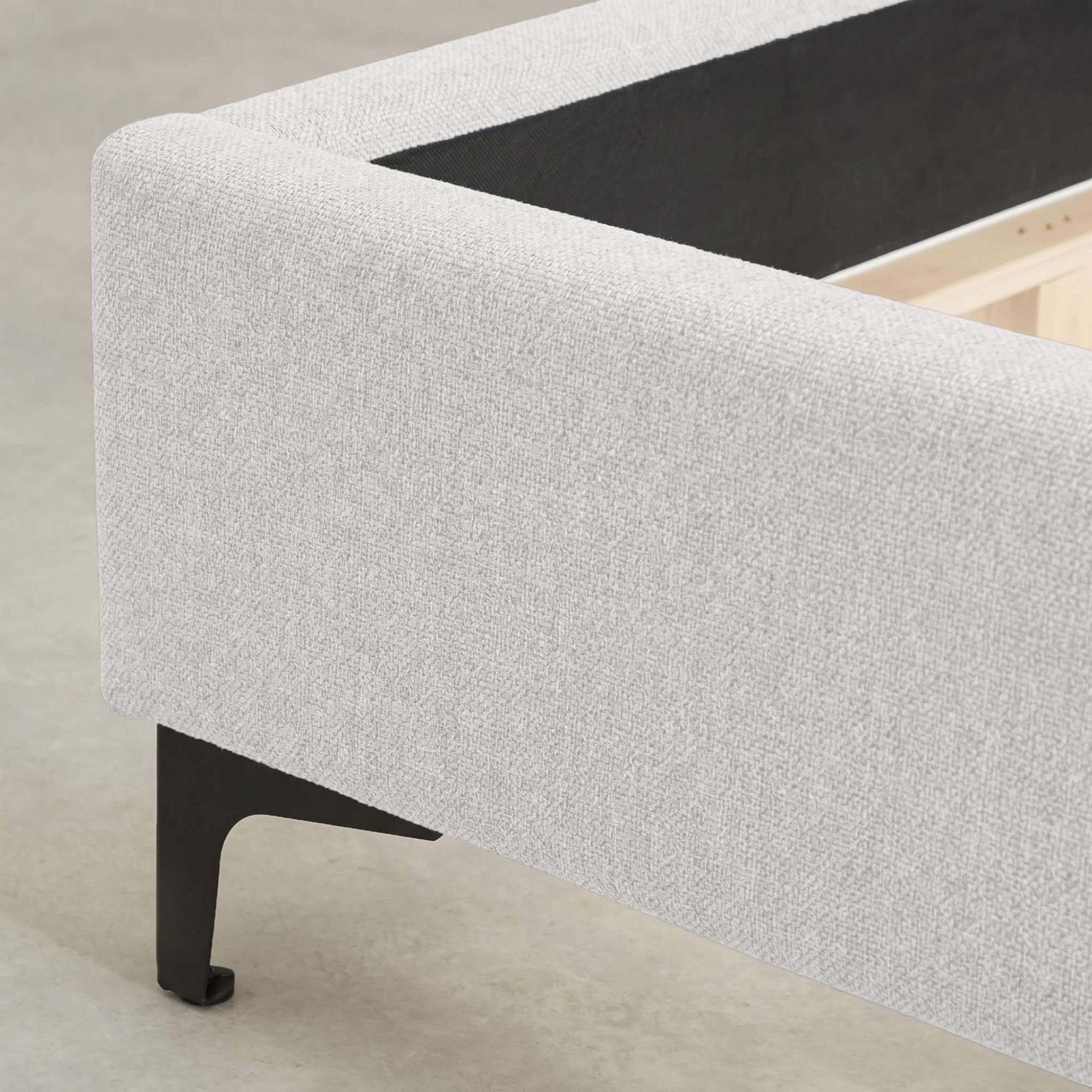 Home affaire Polsterbett »LYSEKIL Bettgestell mit Lattenrost, Breite 140/160/180/200cm, Chenille« Rahmenbett mit Kopfteil, ohne Matratze und Topper
