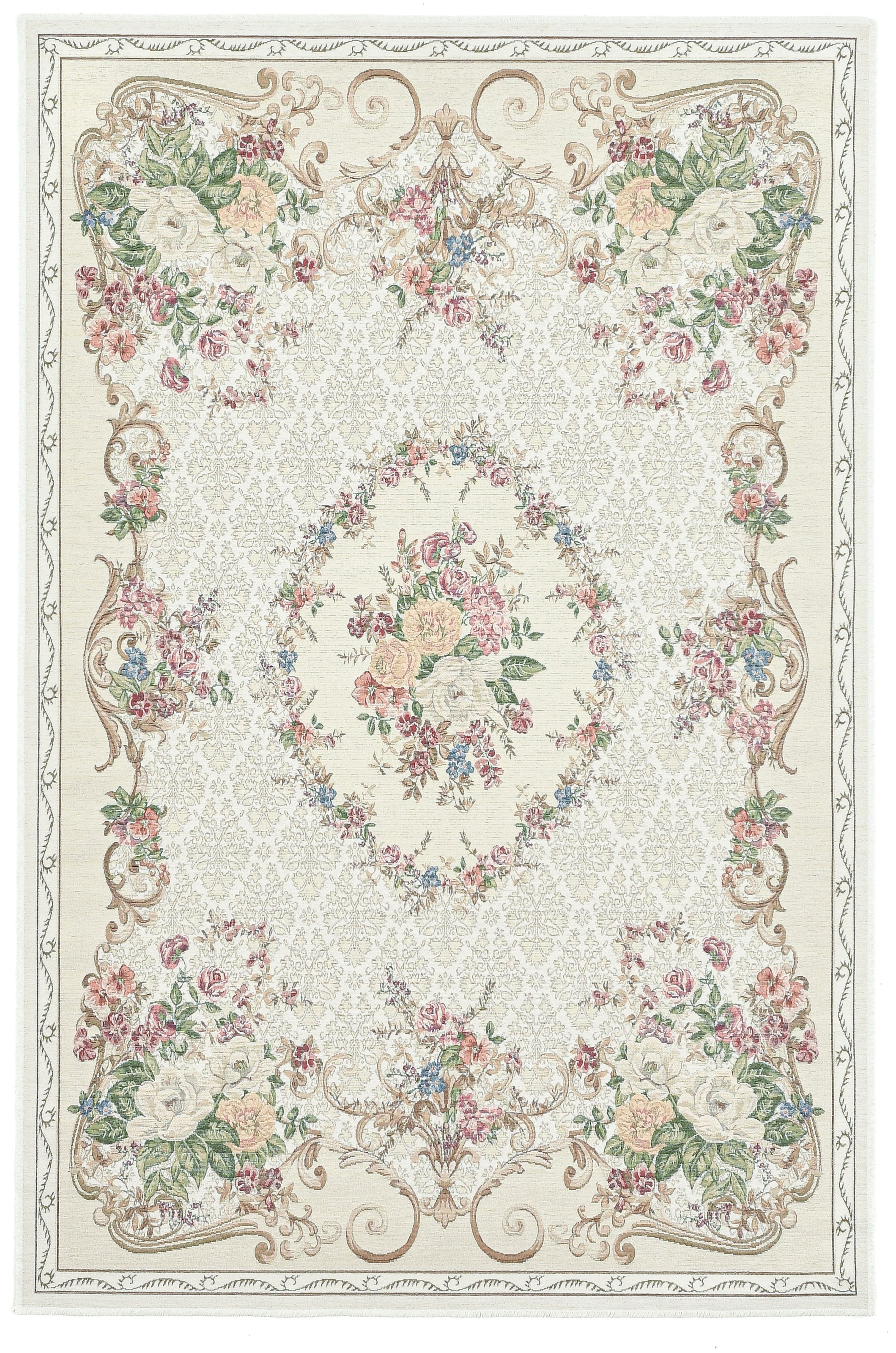 THEKO Teppich "Flomi Floral", rechteckig, gewebt, Blumen Design, ideal im Wohnzimmer & Schlafzimmer