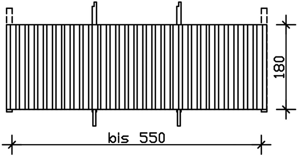 Skanholz Carport-Rückwand, aus Deckeschalung 20x120mm