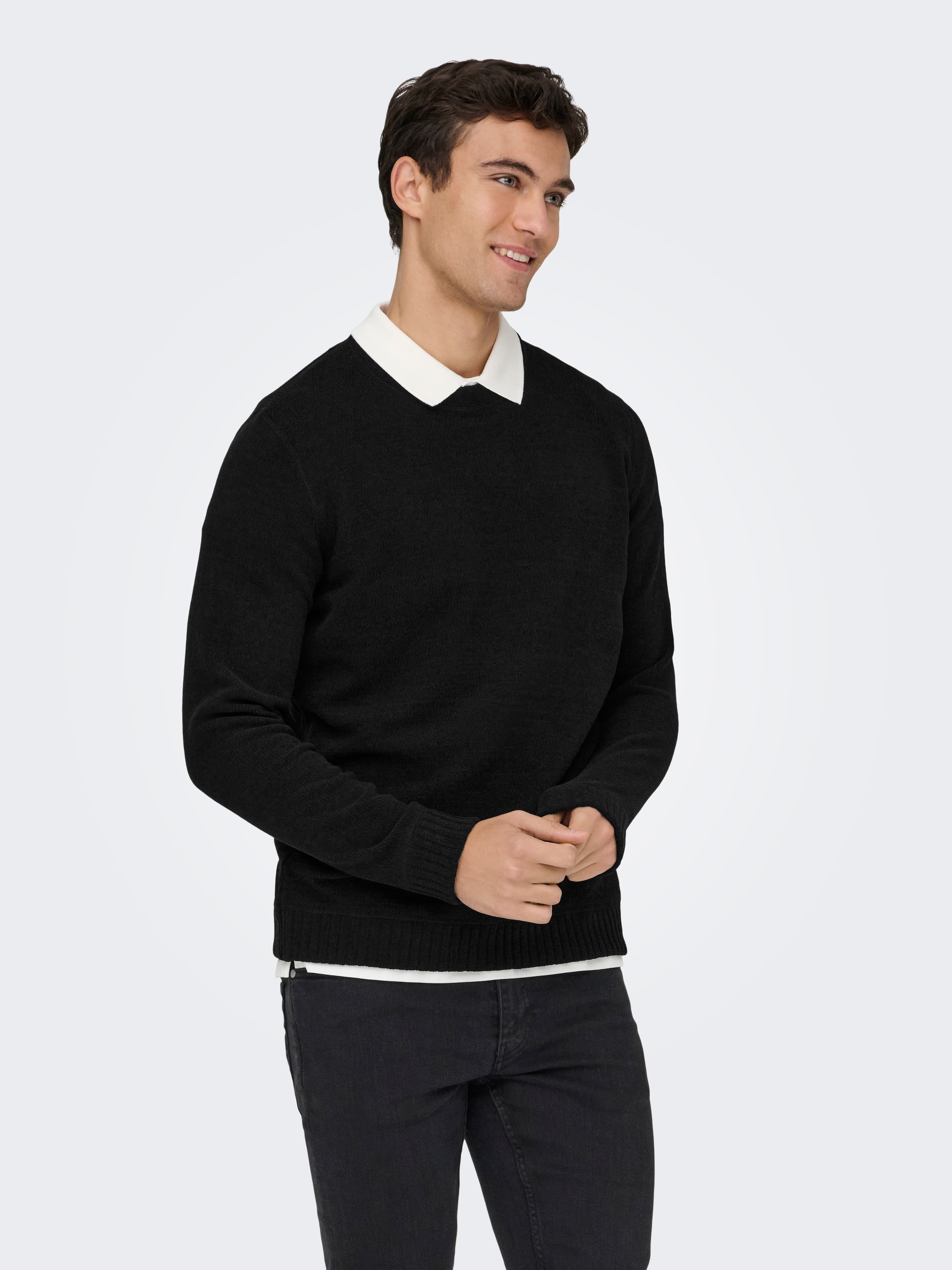 ONLY & SONS Strickpullover "ONSETHAN LIFE REG 7 CREW KNIT" günstig online kaufen