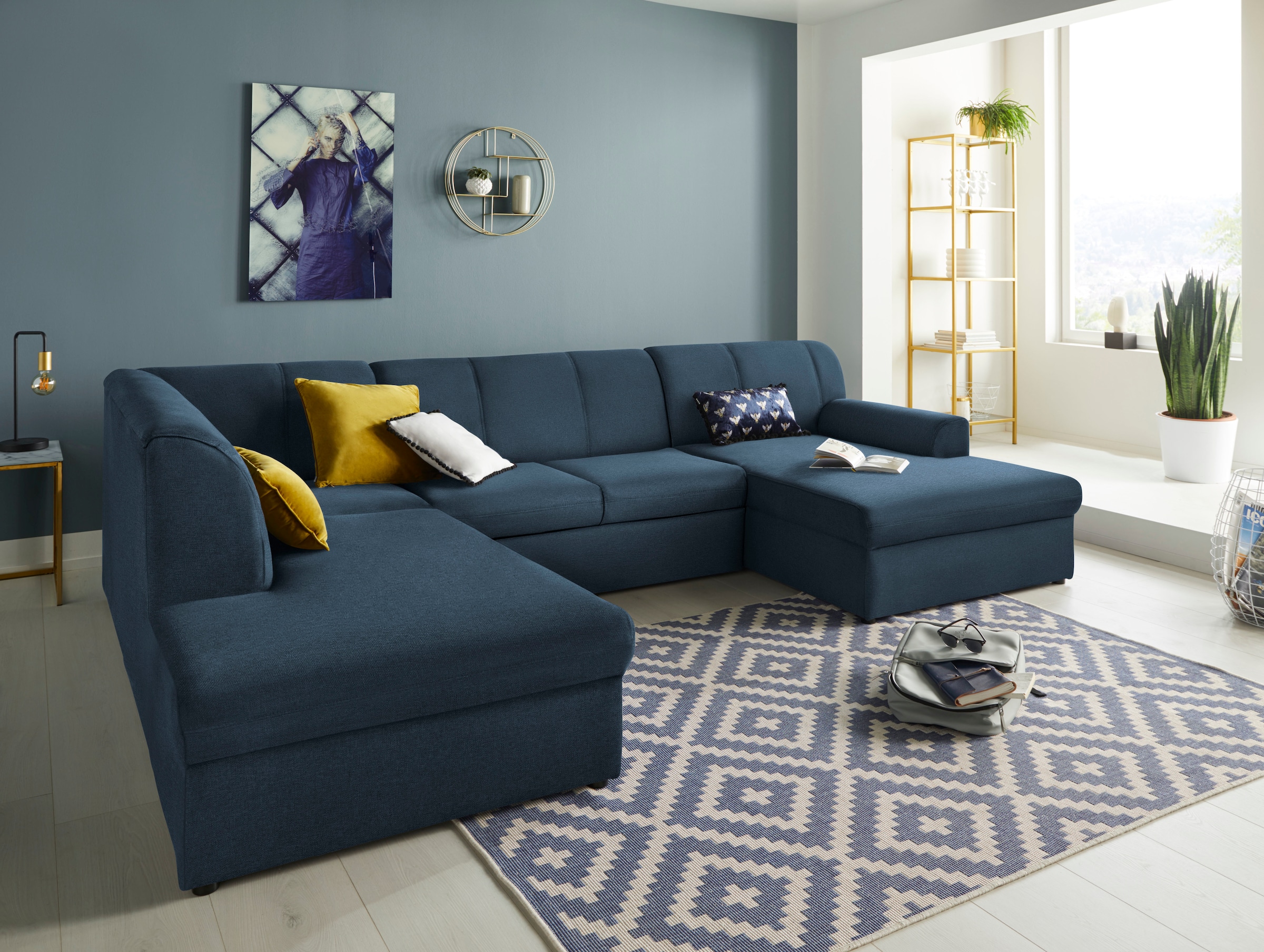 DOMO collection Sofa »Topper U-Form« patogi su miegoji...