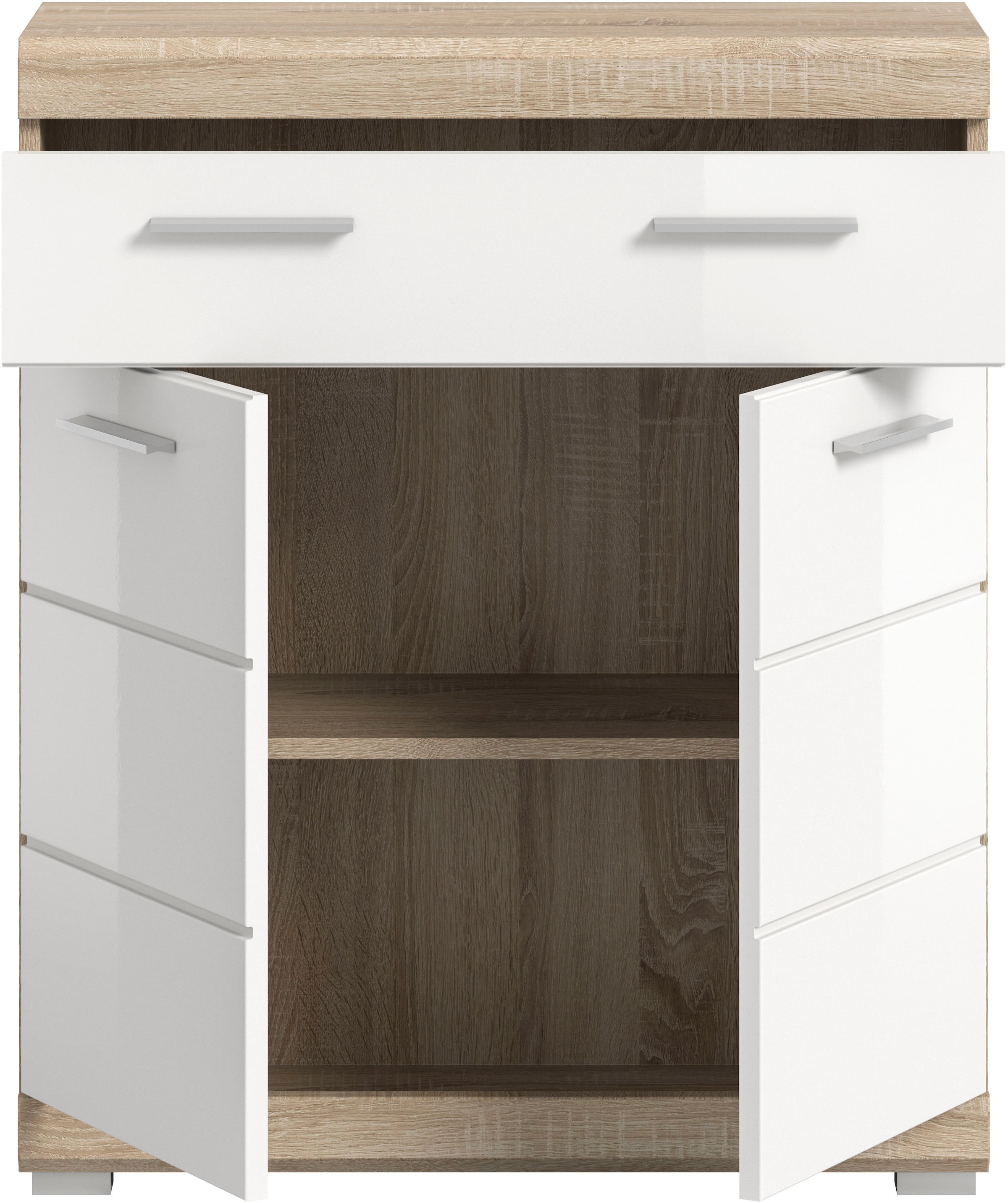 welltime Unterschrank »SIENA, Breite 74cm, 2 Tür, 1 Schubkasten, 2 Fächer, MDF-Front« TOPSELLER!,  in verschiedenen Farben erhältlich, Badmöbel, Badschrank, Kommode, Bad