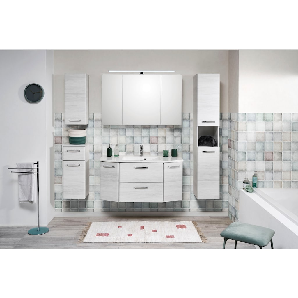 Saphir Waschtisch »Quickset Waschplatz inkl Mineralmarmor-Waschtisch, 112cm breit 2 Türen«