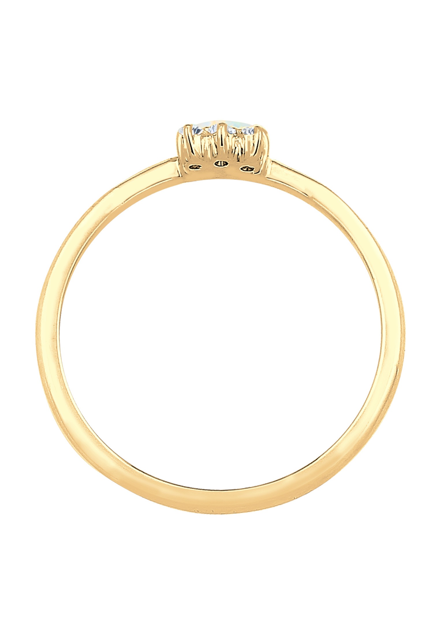 Elli Verlobungsring »Vintage Zirkonia Kristalle Opal Trend 925 Silber«