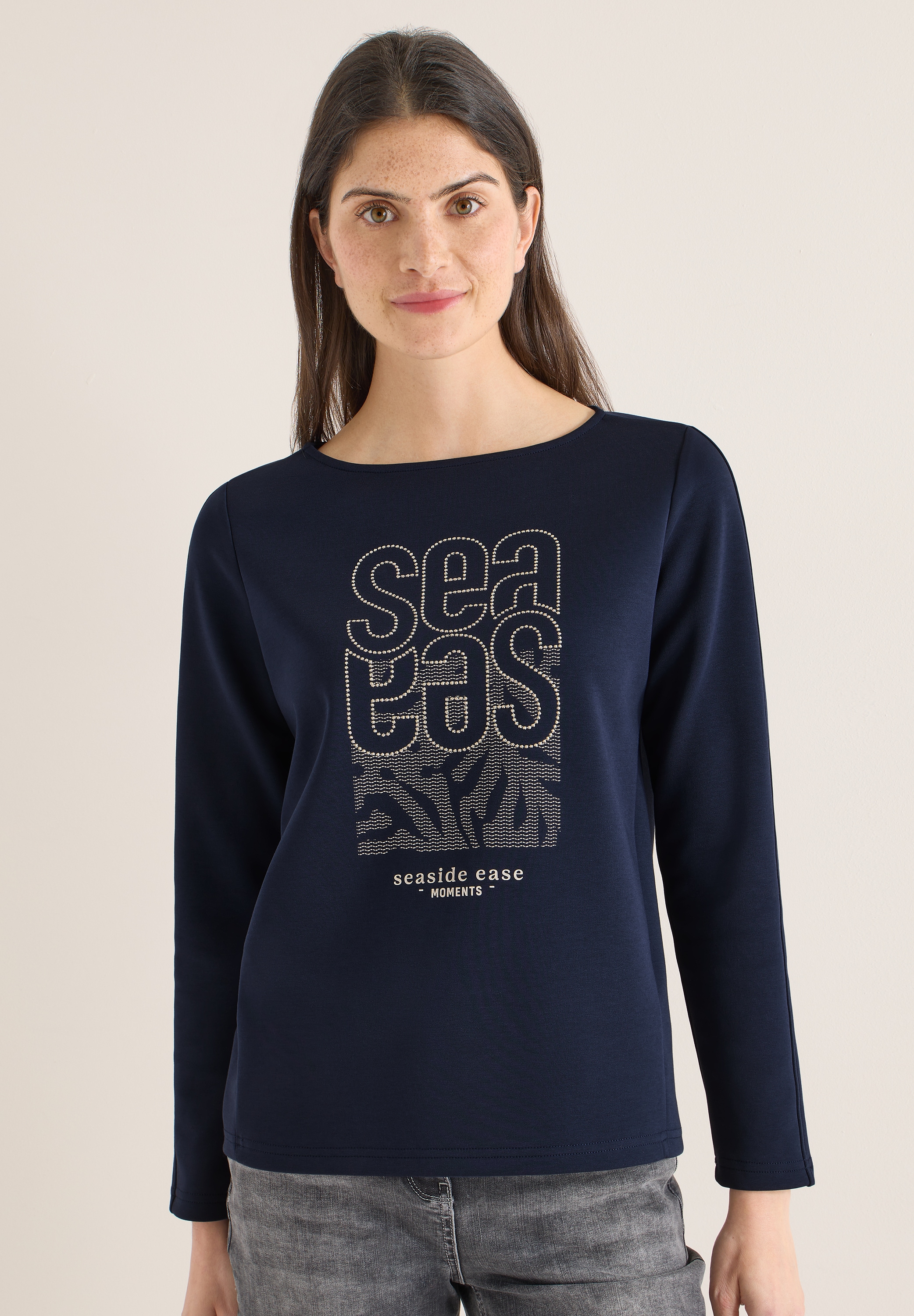 Cecil Langarmshirt mit U-Boot-Ausschnitt