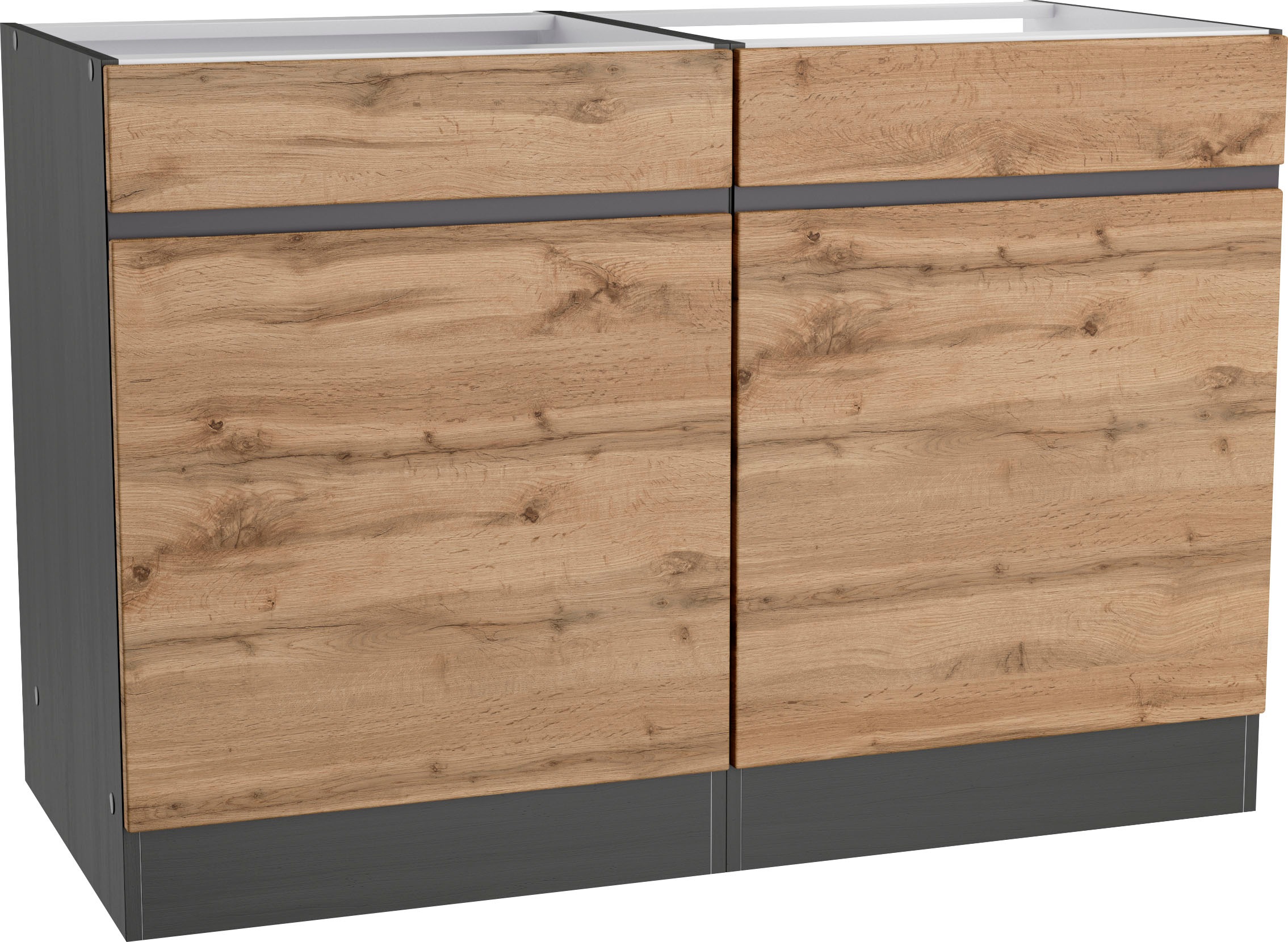 KOCHSTATION Spülenschrank »KS-Riesa«, Breite 120 cm, MDF-Fronten