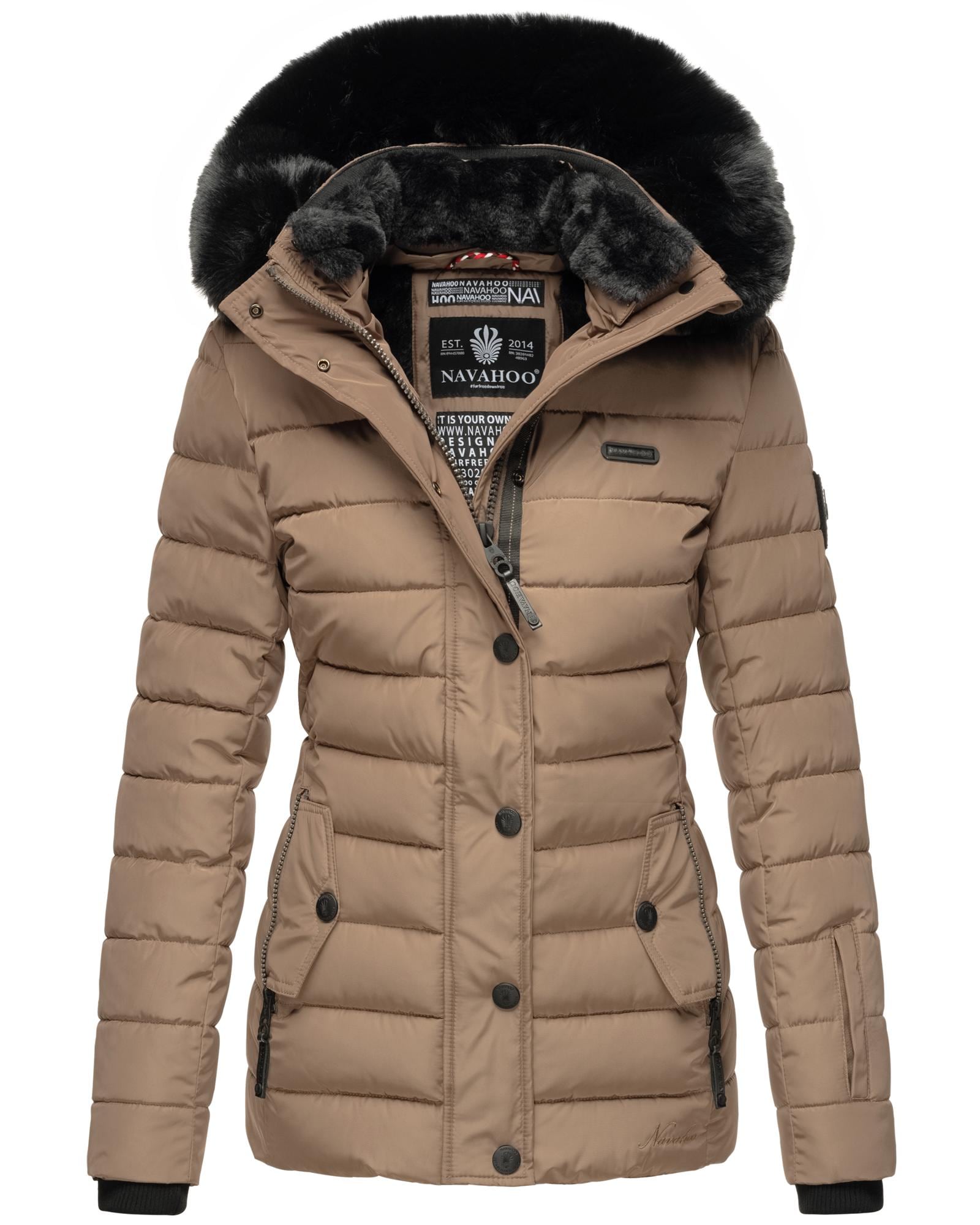 Navahoo Steppjacke "Milianaa" mitKapuze Edle Winterjacke mit weicher Kunstf günstig online kaufen