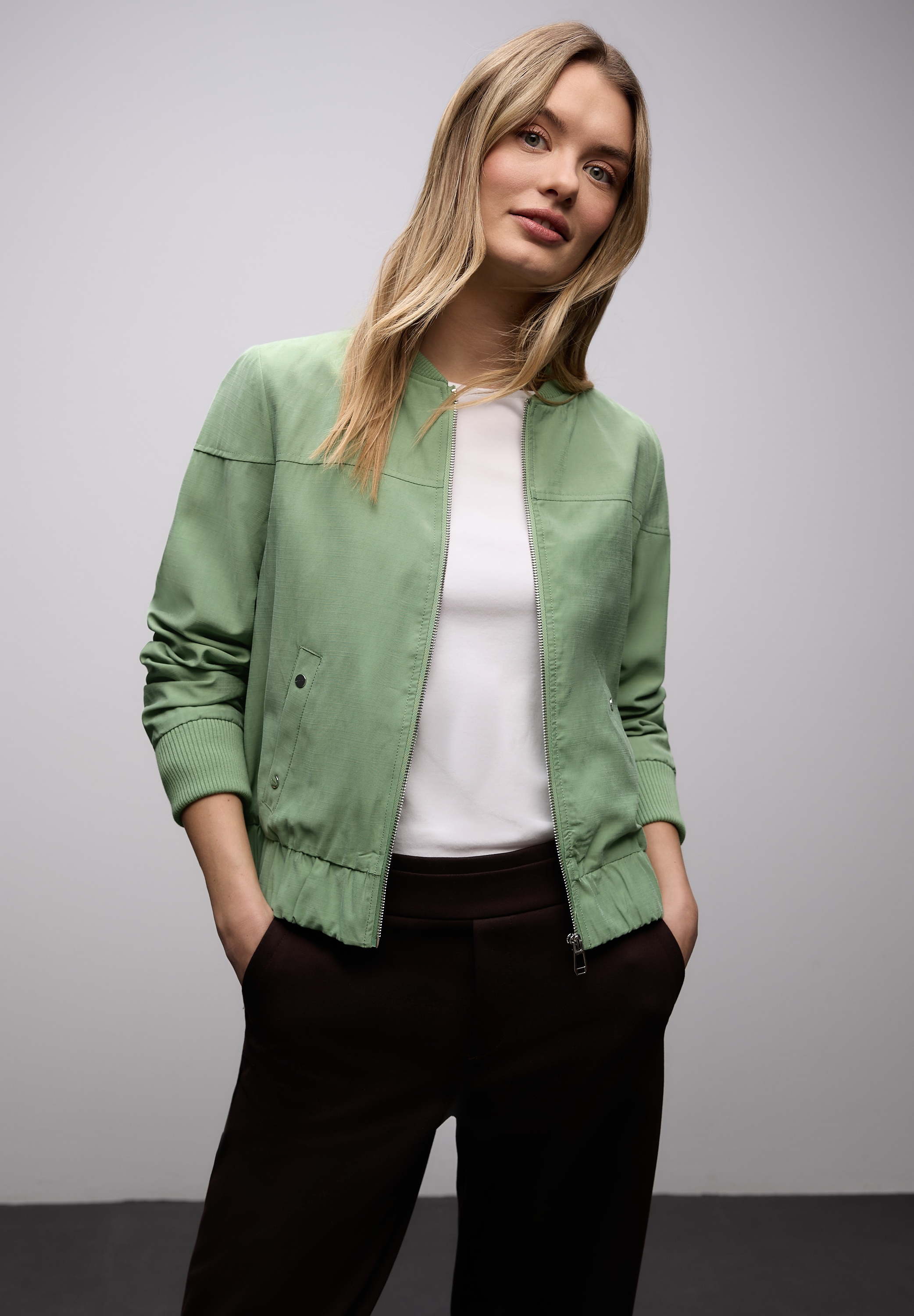 STREET ONE Blouson ohne Kapuze mit Rundhalsausschnitt
