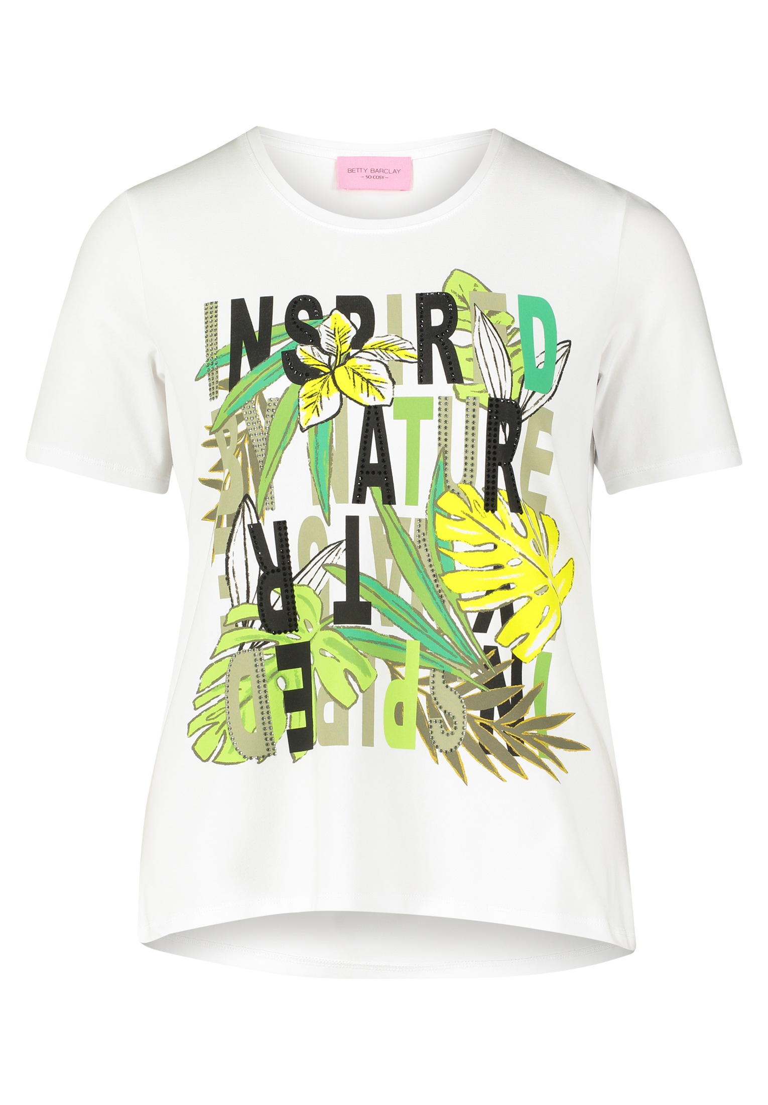 Betty Barclay Kurzarmshirt "Damen Basic Shirt mit Aufdruck", 1 Stk. Glitzer günstig online kaufen