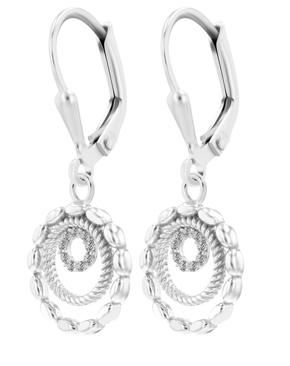 Paar Ohrhänger ADELIA´S "Damen Ohrhänger aus 925 Sterling Silber und Zirkonia", silber, Ohrringe, Damen, Damen, Silber 925 (Sterlingsilber) 5