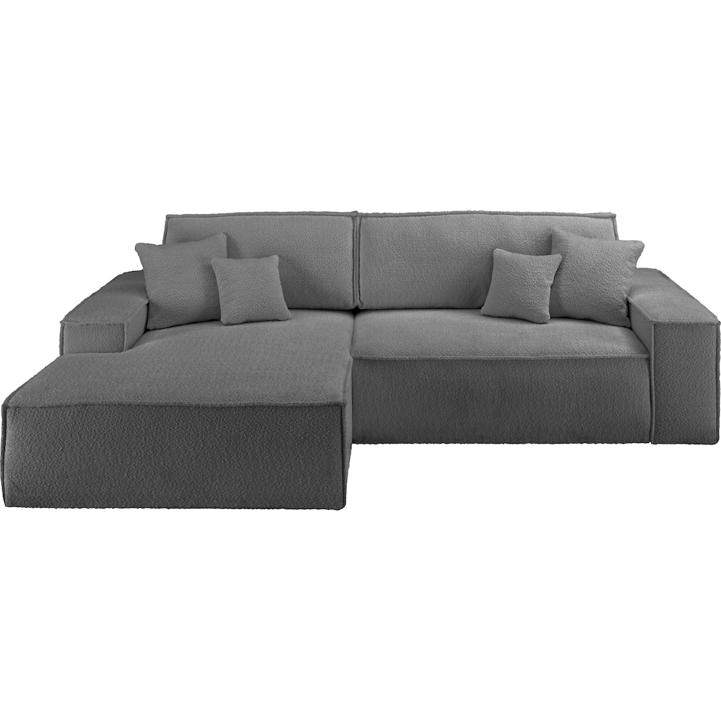 andas Ecksofa »Finnley Schlafsofa 267 cm in Bouclé u. Struktur fein«