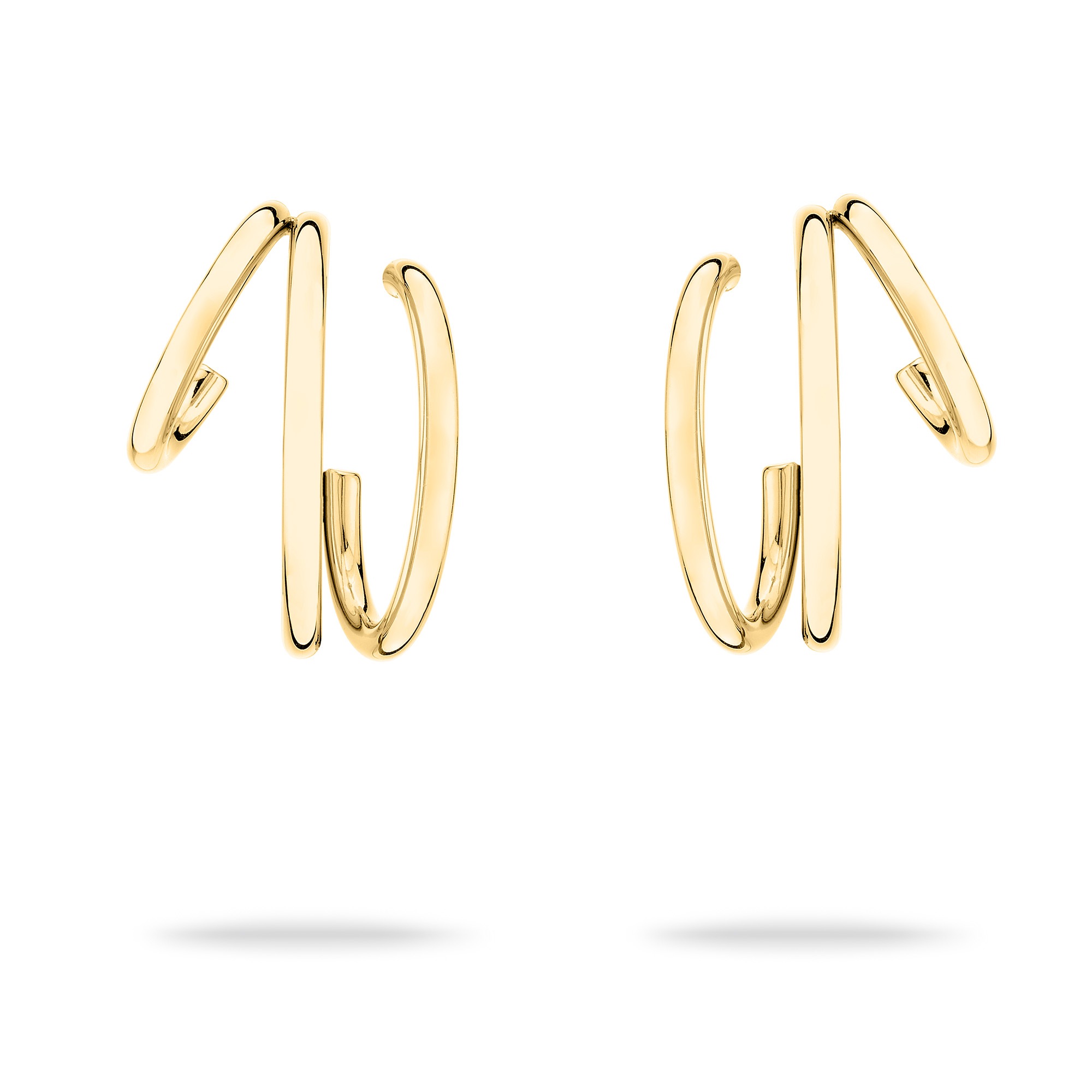 Echtzeit Paar Creolen »Schmuck Geschenk Edelstahl Ohrringe Modern Lines«