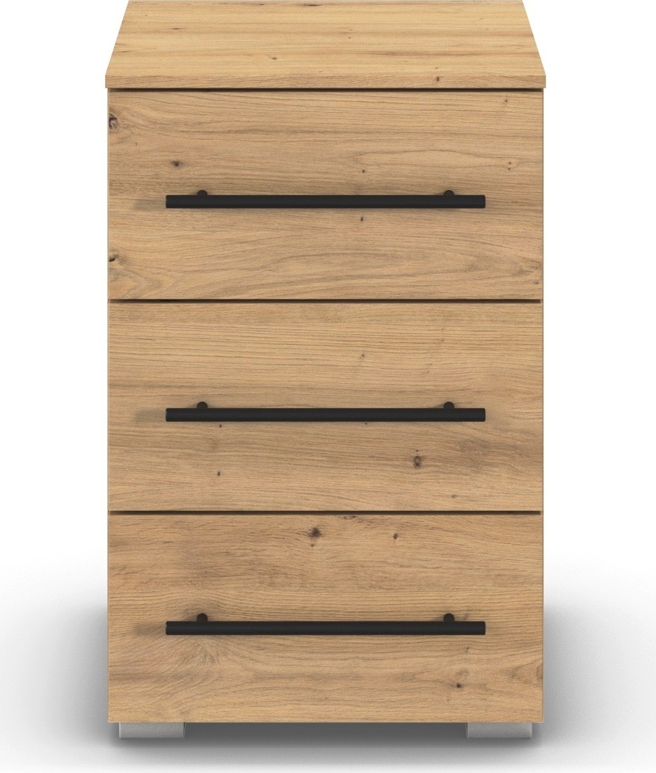 OTTO home Nachtkommode »Nachttisch Nachtschrank Schubladen Sideboard Schubladenkommode AVOLA« Breite 40 cm inkl. SOFT-CLOSE-FUNKTION mit Dekorfront,  mit 3 geräumigen Schubladen für viel Stauraum MADE IN GERMANY