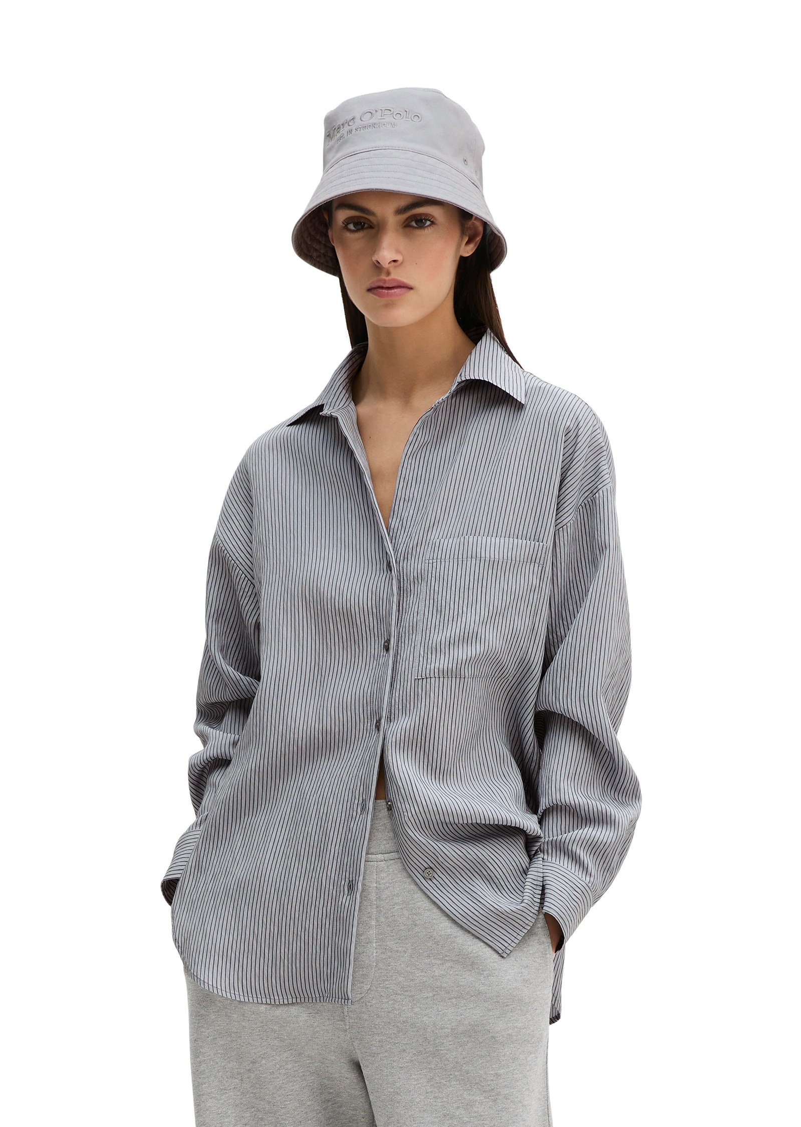 Marc OPolo Langarmbluse "aus Crinkle-Viskose-Mix" günstig online kaufen