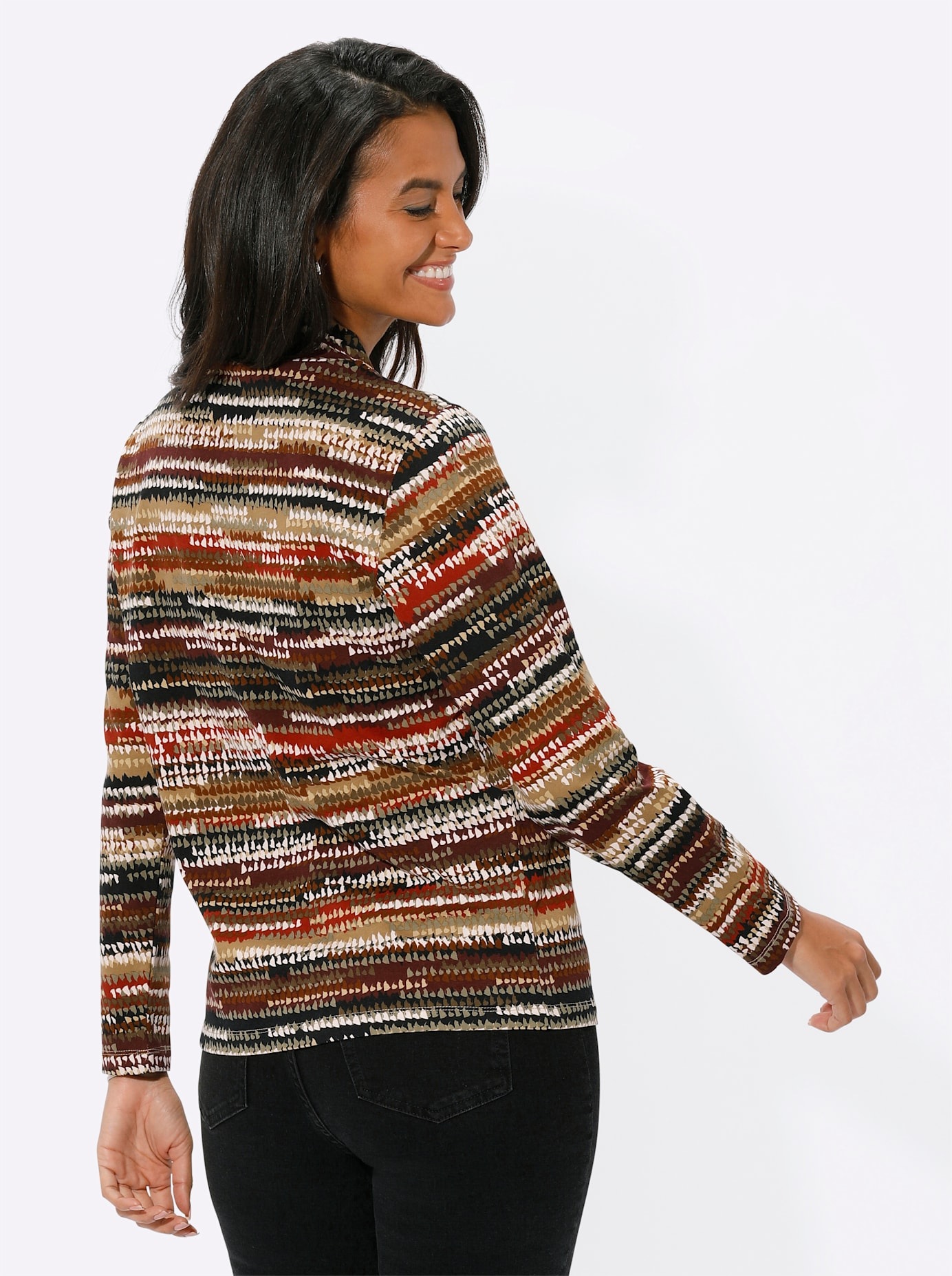 Casual Looks Stehkragenshirt »Druck-Shirt«, (1 tlg.)