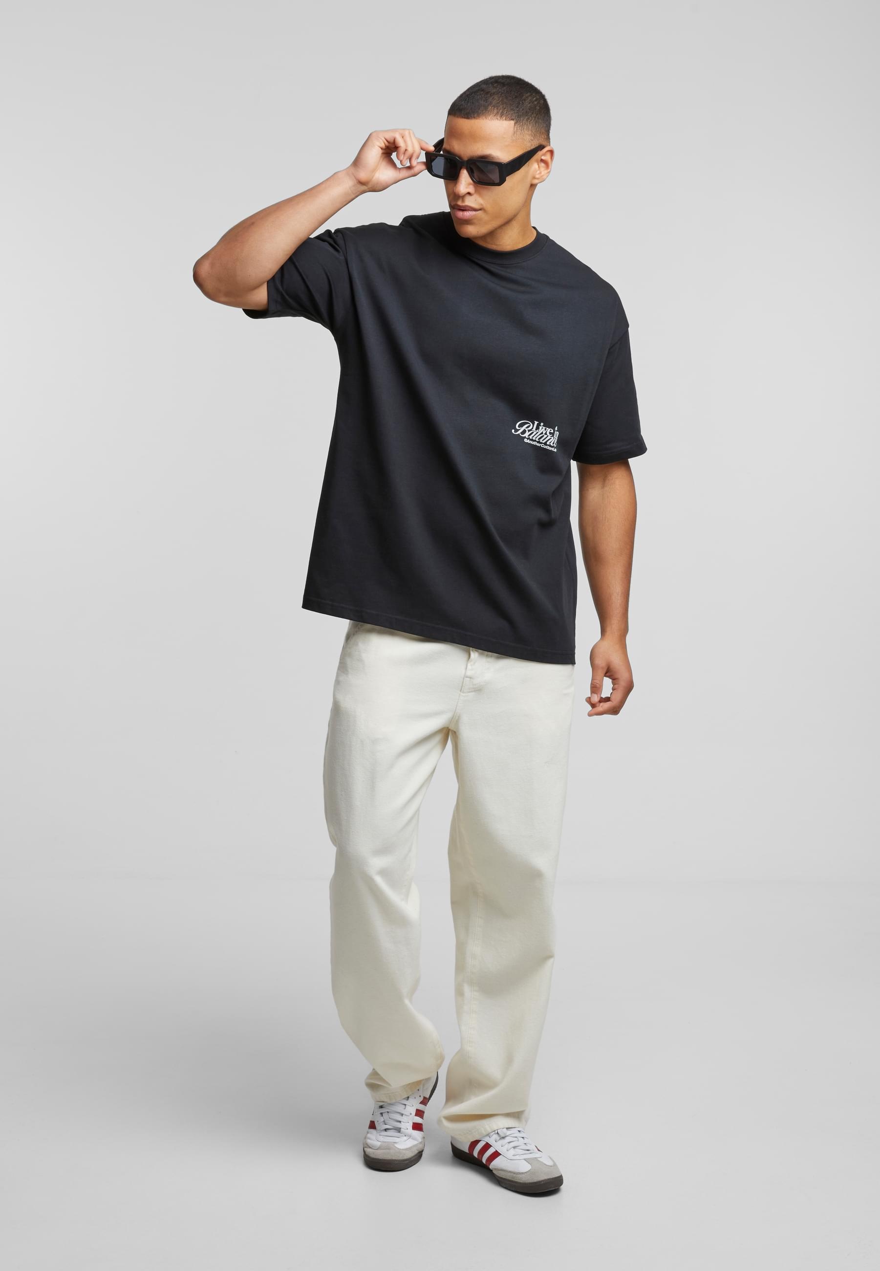 Another Cotton Lab T-Shirt »Another Cotton Lab Live in Balance Heavy Oversized T-Shirt«, (1 tlg.)