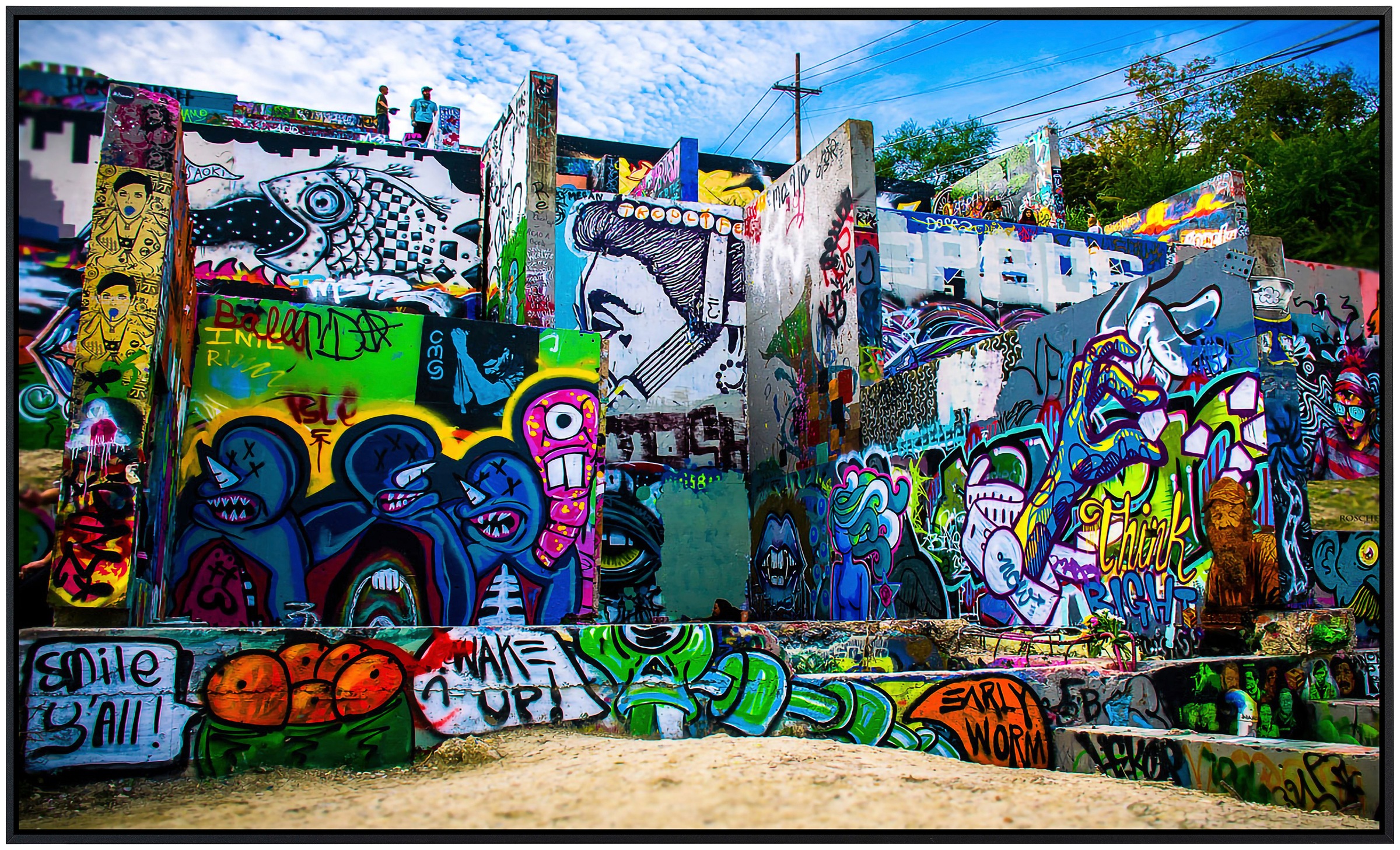 Papermoon Infrarotheizung »Graffiti«, sehr angenehme Strahlungswärme