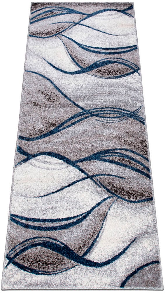 Läufer »Tritom«, rechteckig, mit besonders weichem Flor, Kurzflor, modernes Wellen Muster