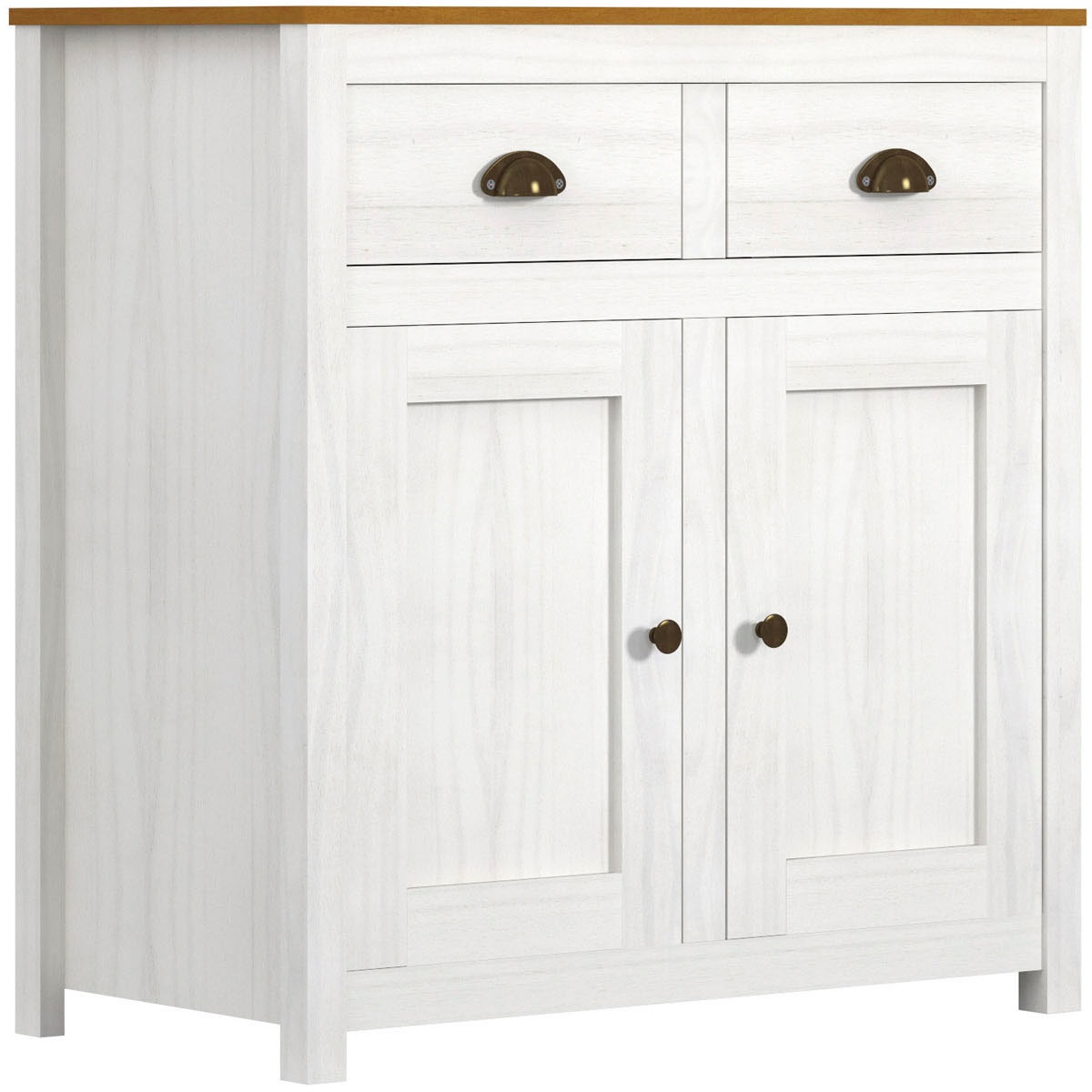 Möbilia Kommode "Sideboard" 1 Stk. tlg. rustikal lackierte Oberfläche günstig online kaufen