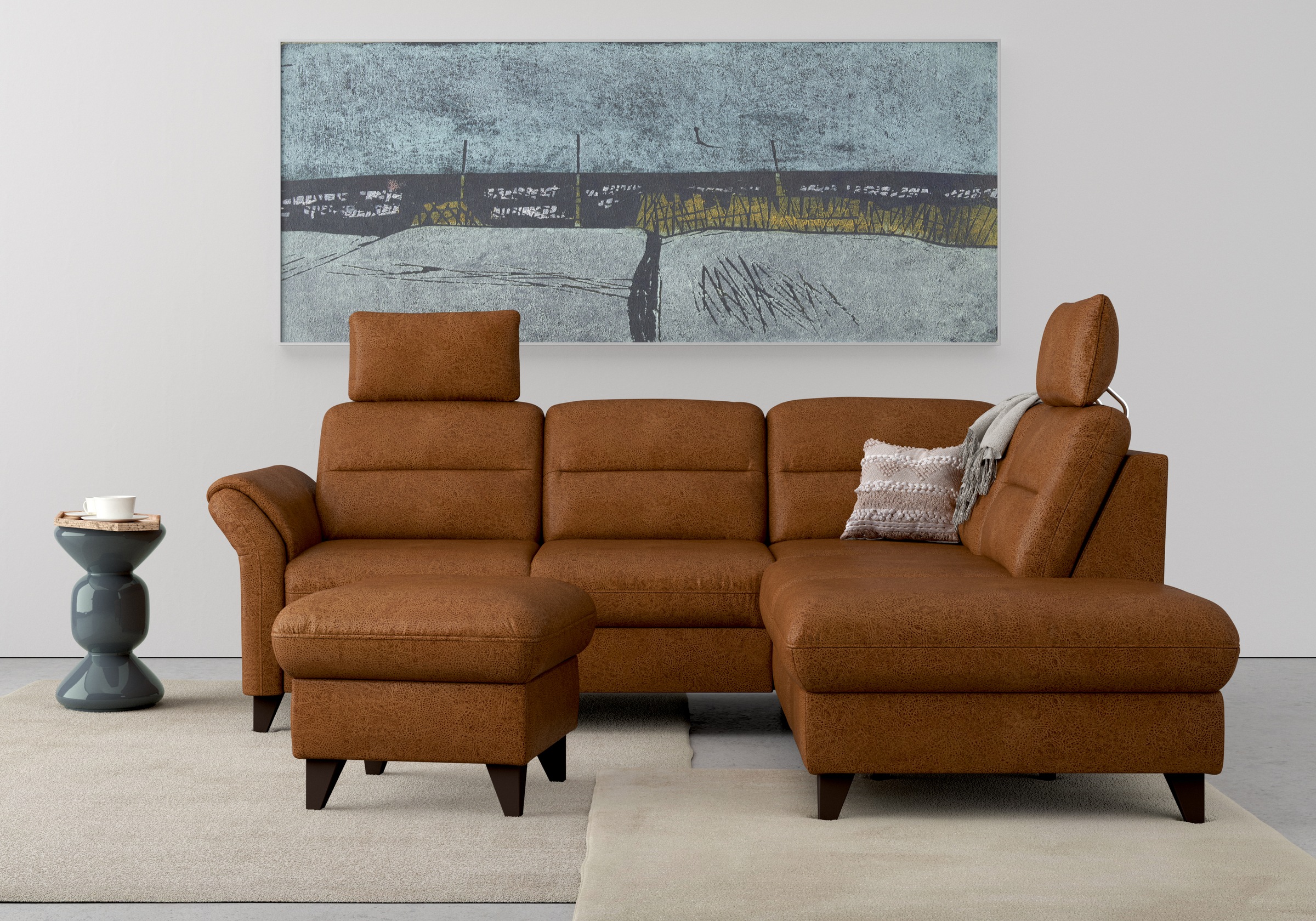 sit&more Stauraumhocker »Mellum«, mit Stauraum und wengefarbenen Holzfüßen
