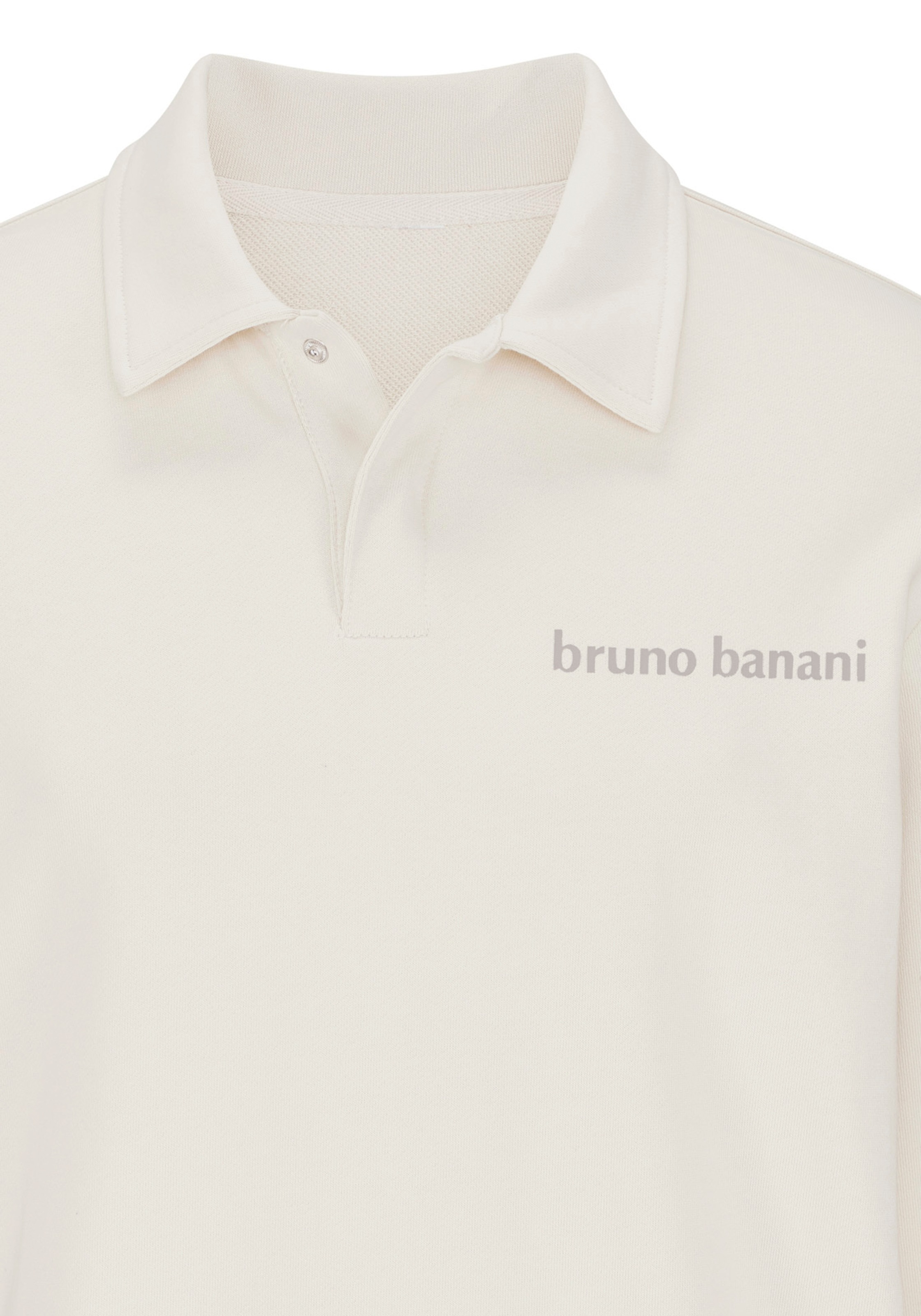 Bruno Banani Sweatshirt "mit Kragen und kleiner Knopfleiste", Langarmshirt günstig online kaufen