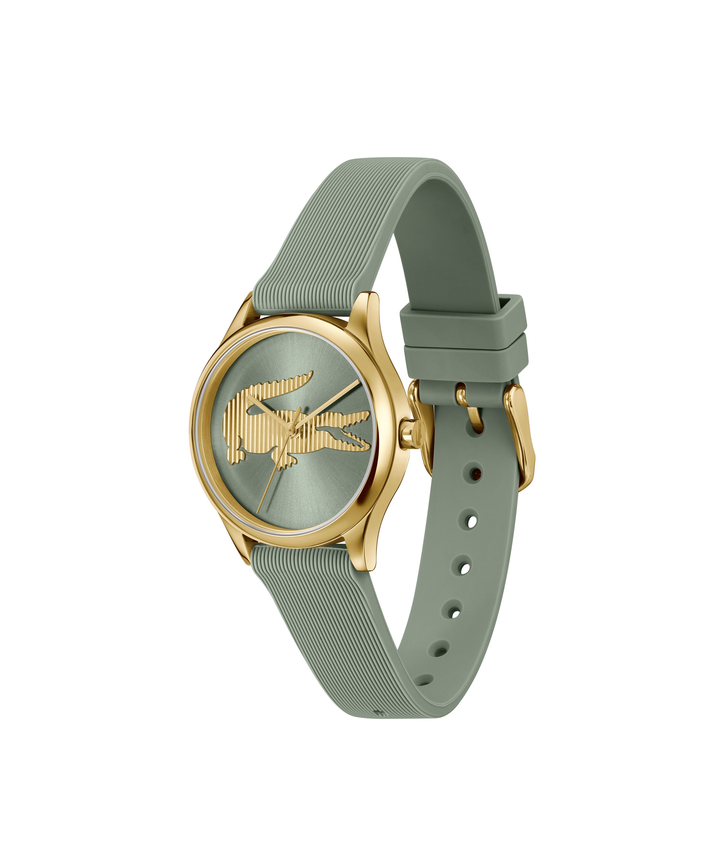 Lacoste Quarzuhr »CROCODELLE« Armbanduhr, Damenuhr, Silikonarmband, analog