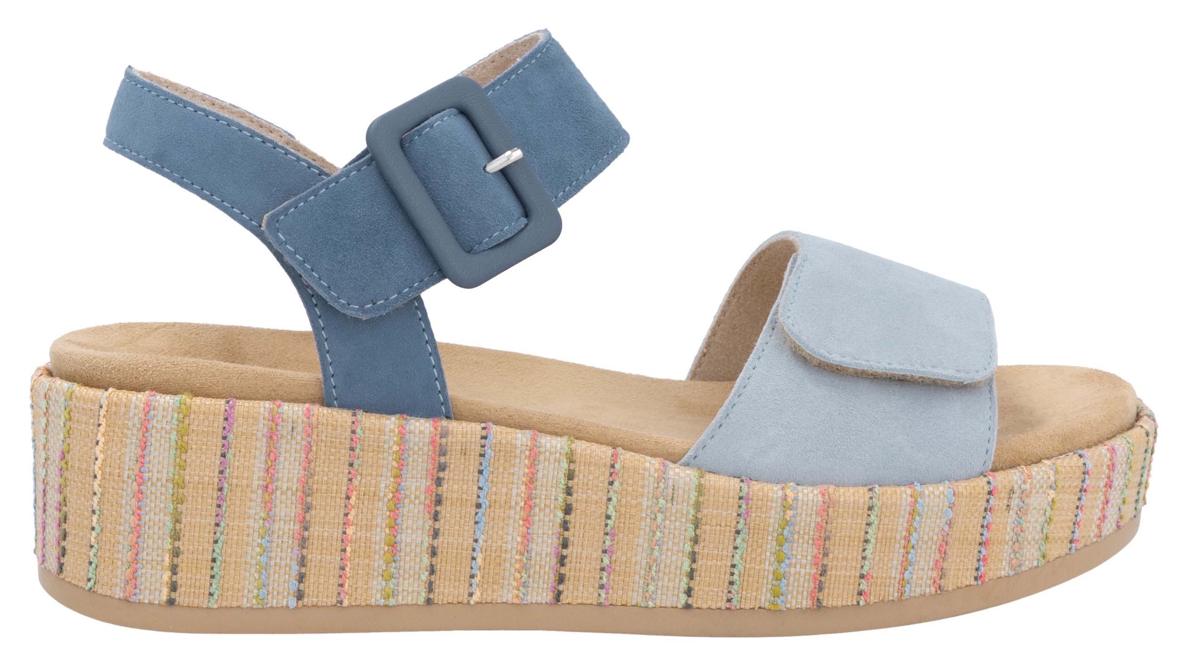 Remonte Sandalette »Elisabeth Hurley-Collection«, Keilabsatz, Sommerschuh, Riemchensandale mit bezogenem Plateau