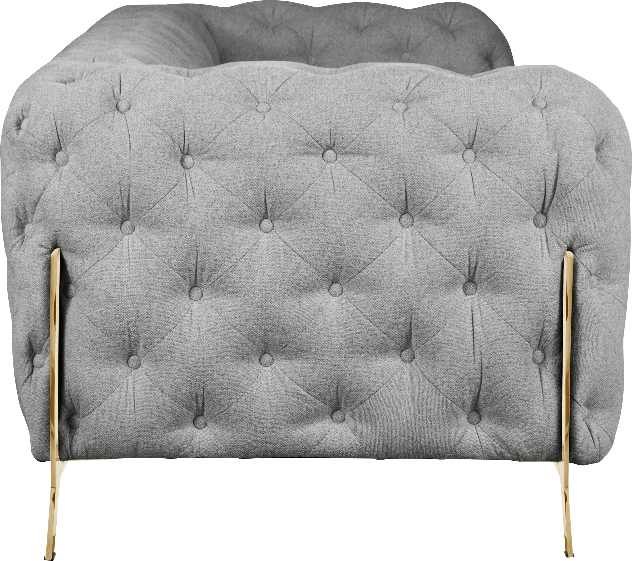 Leonique Chesterfield-Sofa »Amaury«, aufwändige Knopfheftung, moderne Chesterfield Optik, Fußfarbe wählbar