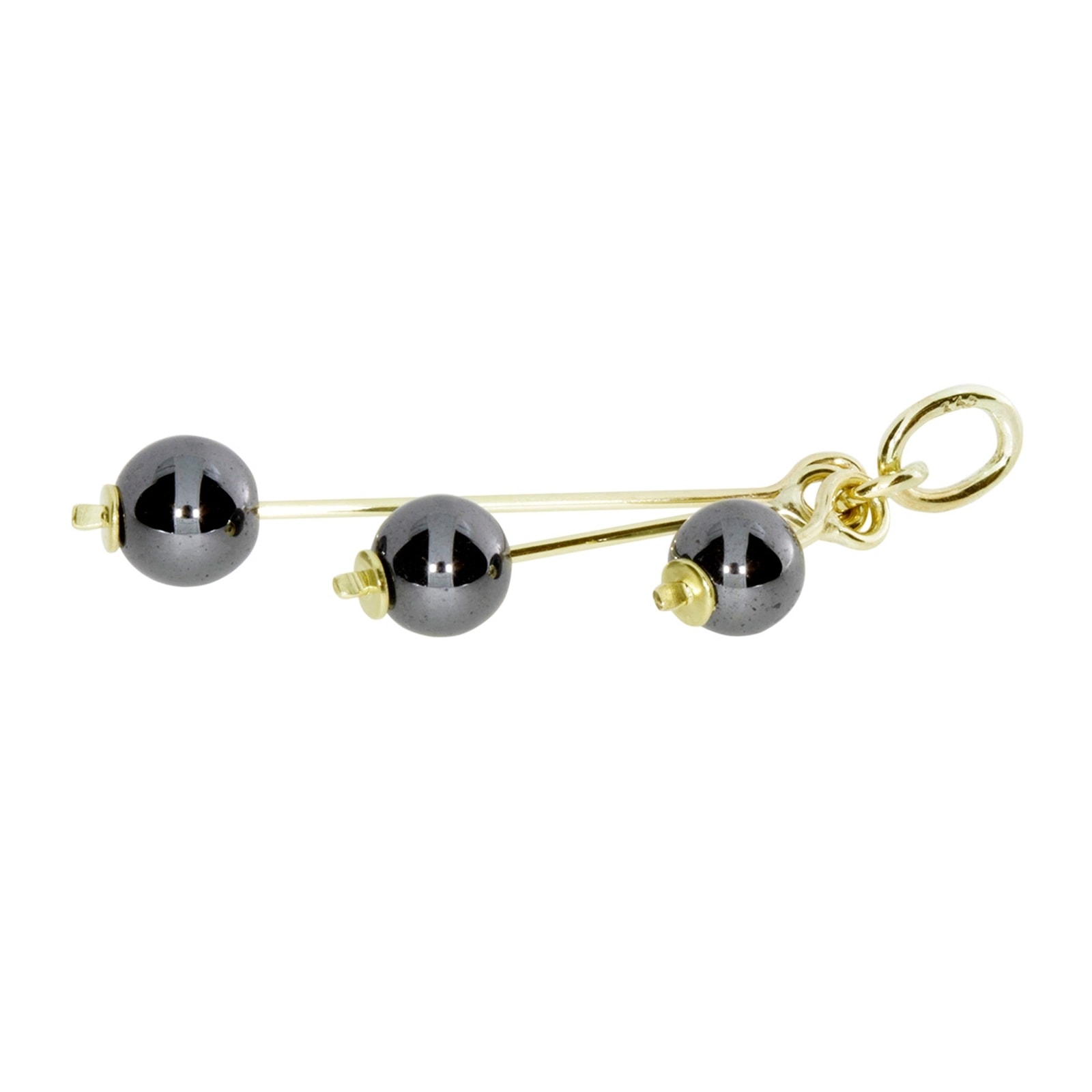 OSTSEE-SCHMUCK Kettenanhänger »Ostsee-Schmuck Anhänger Kugel 6 mm Hämatit«, (1 tlg.)