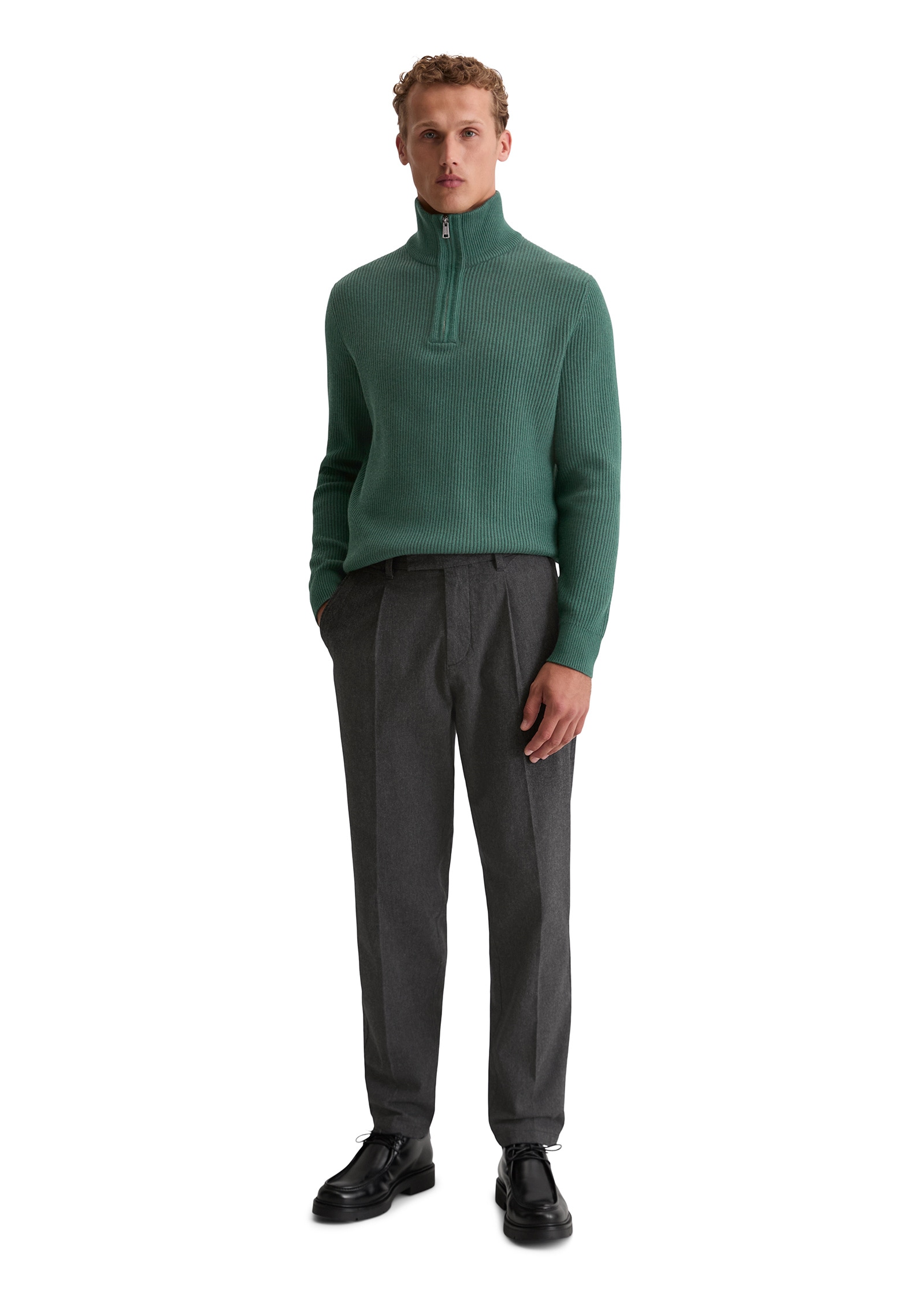 Marc O'Polo Strickpullover »aus Baumwoll-Schurwoll-Mix«