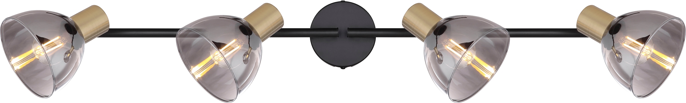 GLOBO LIGHTING Deckenspot »JAY« E14 1 Stk. Strahler Schwarz/Bronze, Glas, beweglich, E14