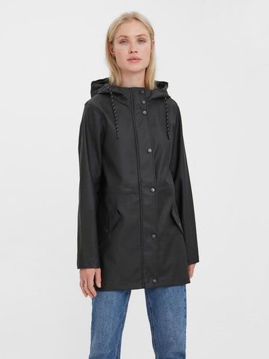 Vero Moda Regenjacke "VMMALOU COATED JACKET" mit Kapuze wasserabweisende Be günstig online kaufen
