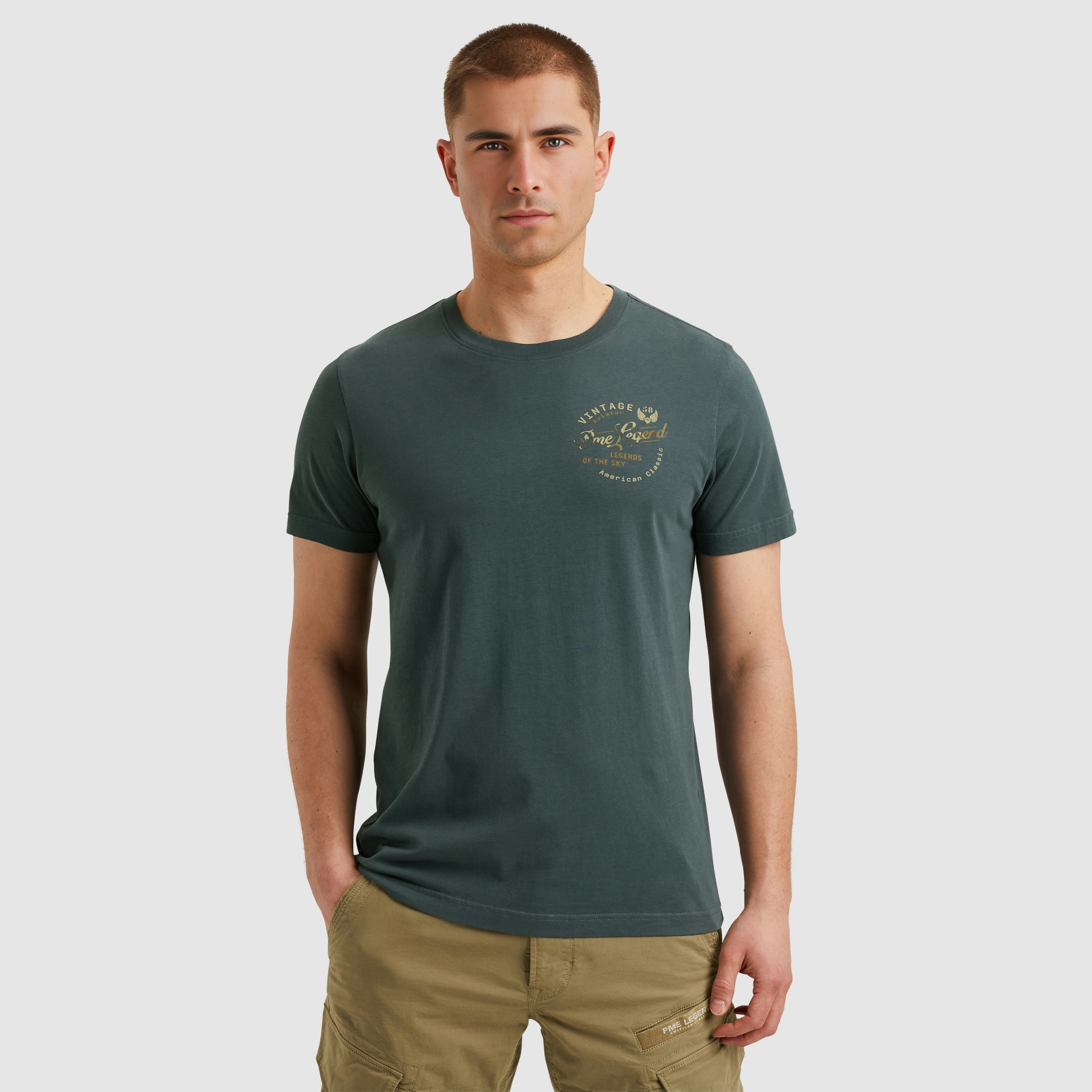 PME LEGEND T-Shirt »Short sleeve r-neck single jersey play«, mit Logo Print