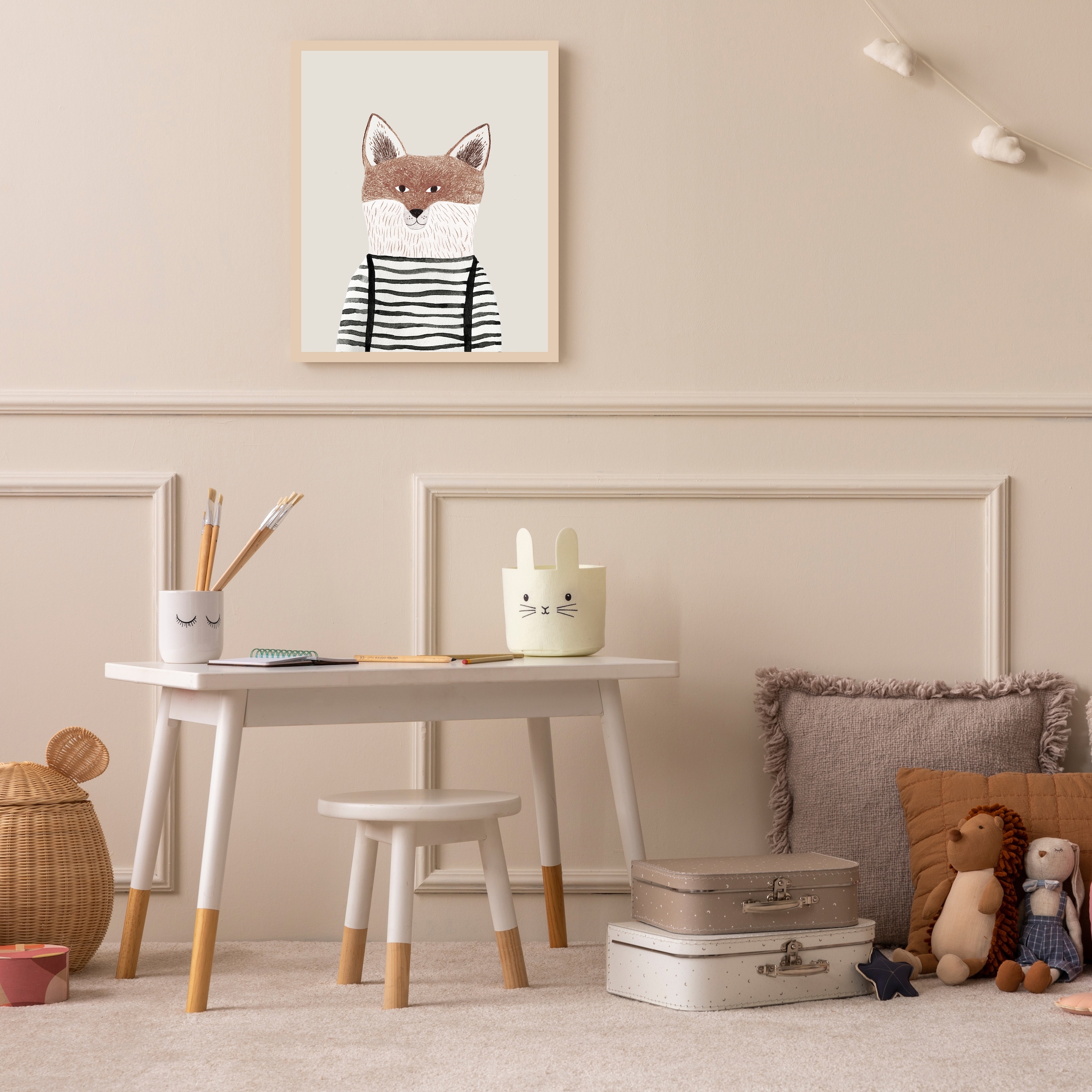 Lüttenhütt Bild mit Rahmen "oder Poster, Fuchs", Fantasy-Füchse-Tiere, (1 S günstig online kaufen