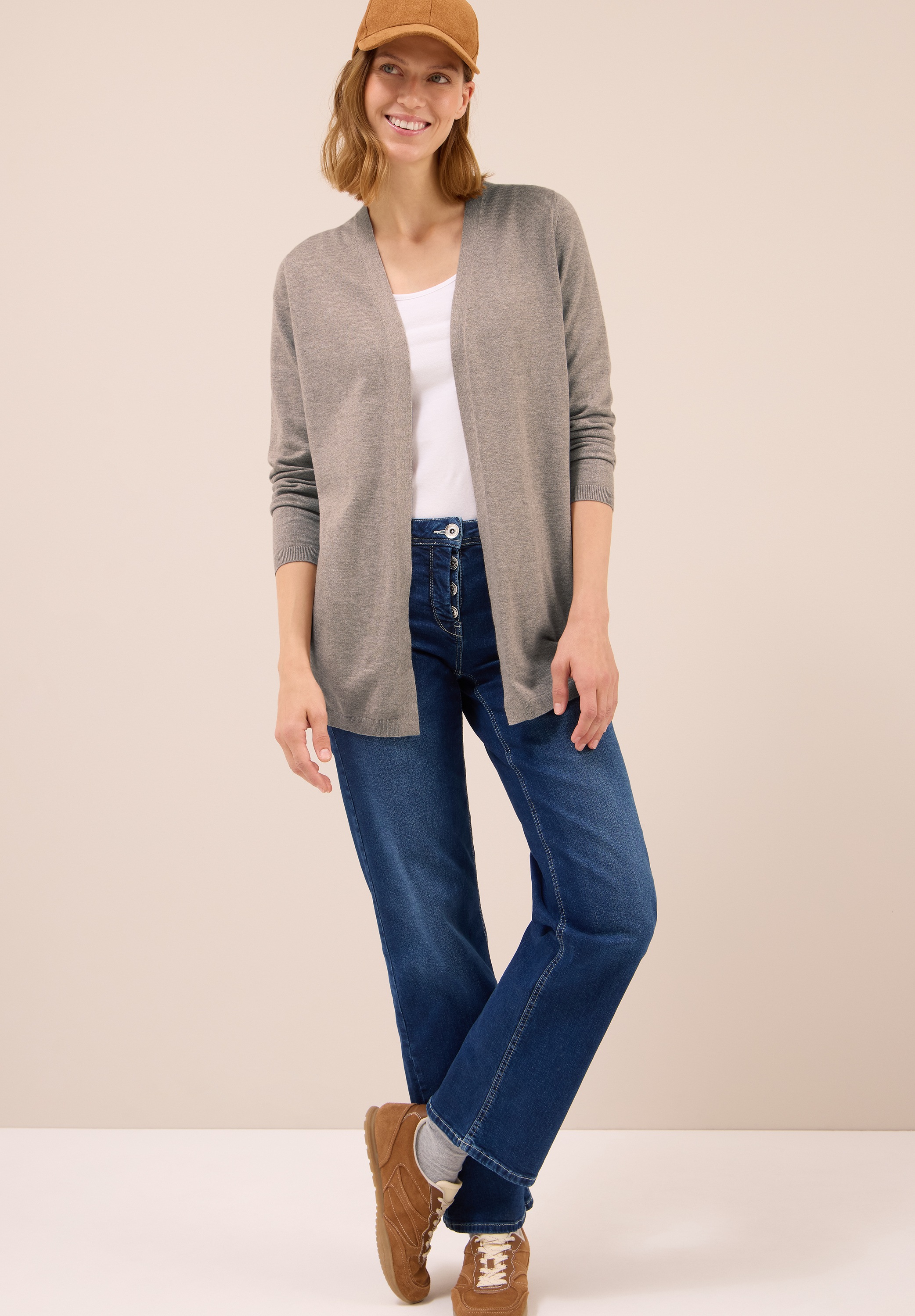 Cecil Longstrickjacke, softe Baumwollmischung