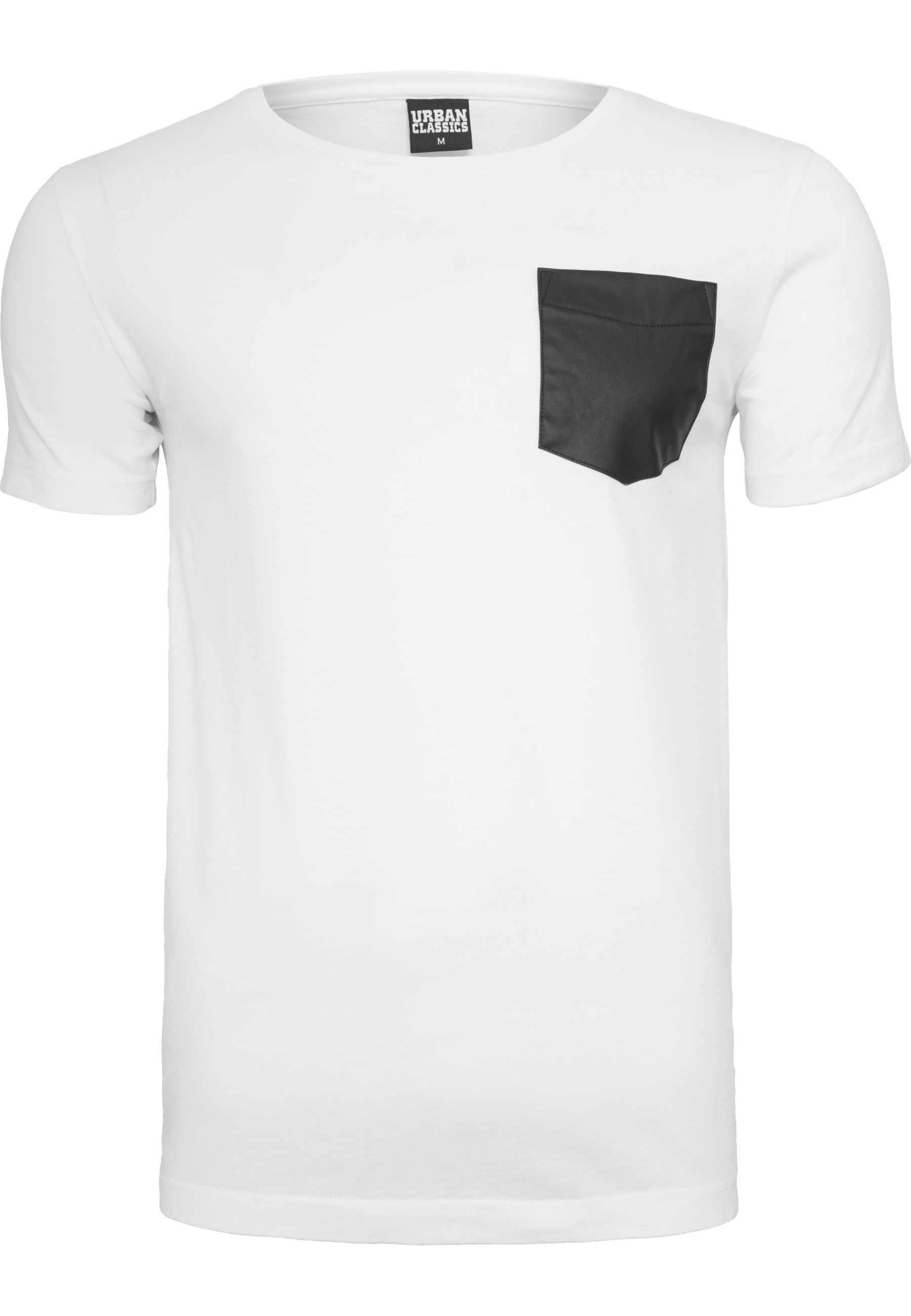 URBAN CLASSICS T-Shirt "Urban Classics Herren Synthetic Leather Pocket Tee" 1 Stk.