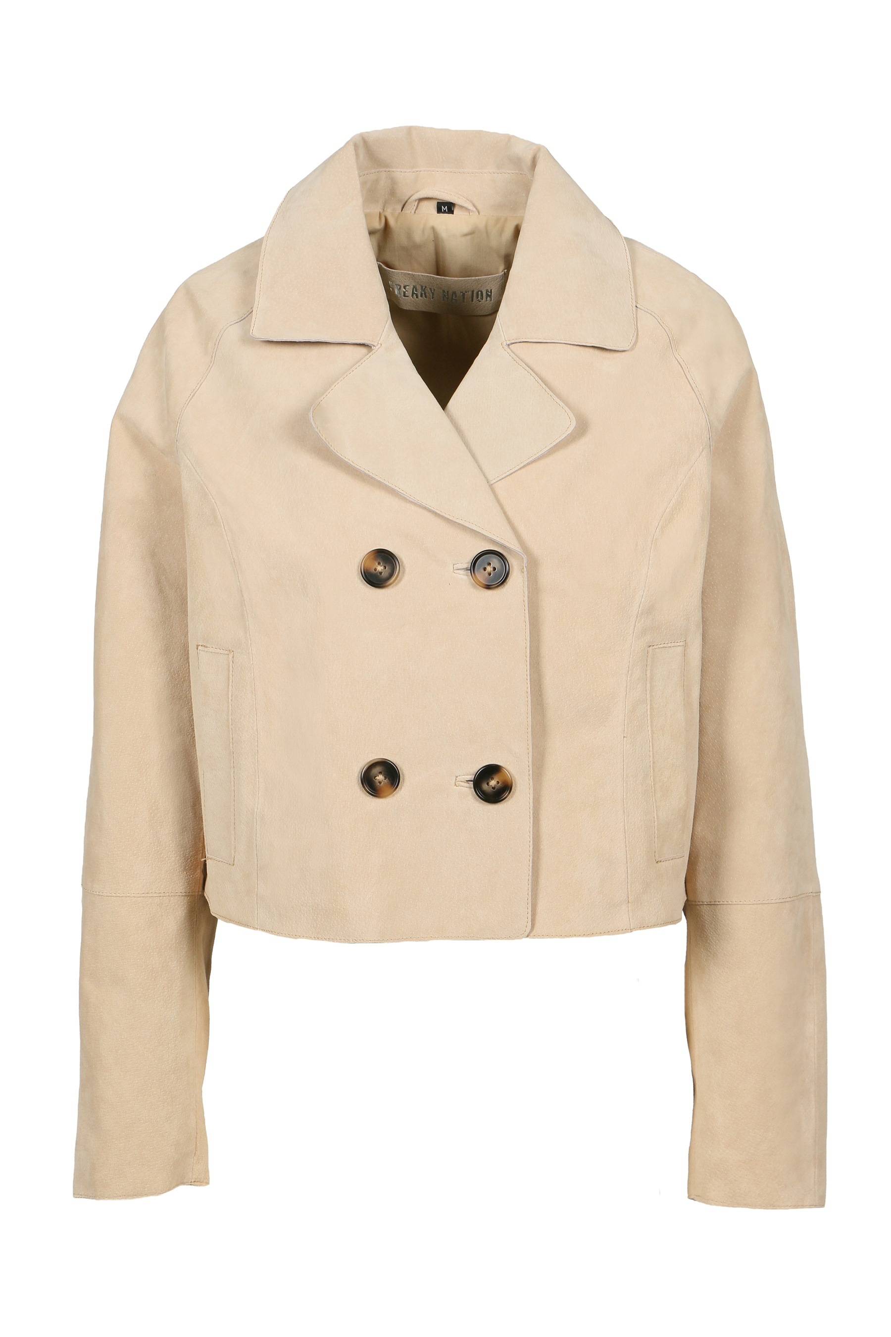 Freaky Nation Lederjacke-FN Leather Jacket Beige XS 2
