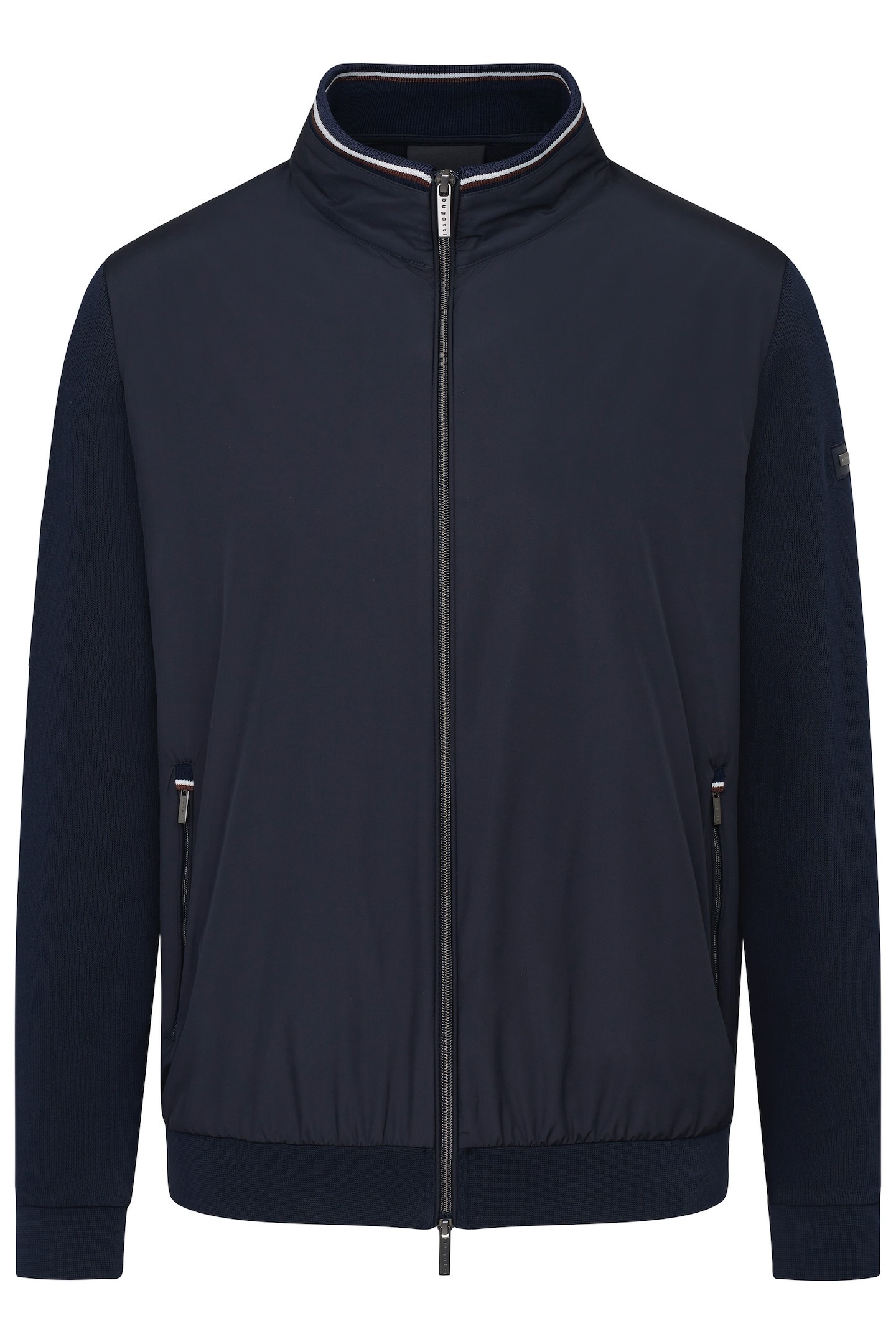 bugatti Sweatjacke, mit Reißverschluss und Stehkragen
