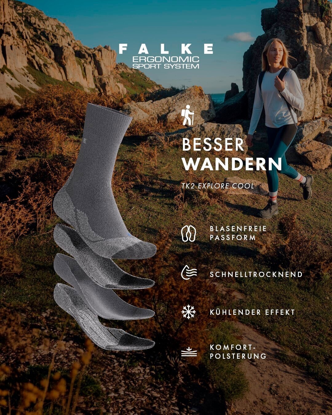 FALKE Socken »TK2 Explore Cool« 1 Paar tlg.