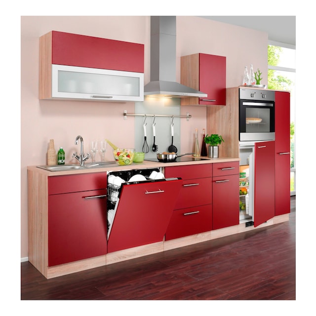 wiho Küchen Küchenzeile »Montana«, mit E-Geräten, Breite 300 cm kaufen |  BAUR