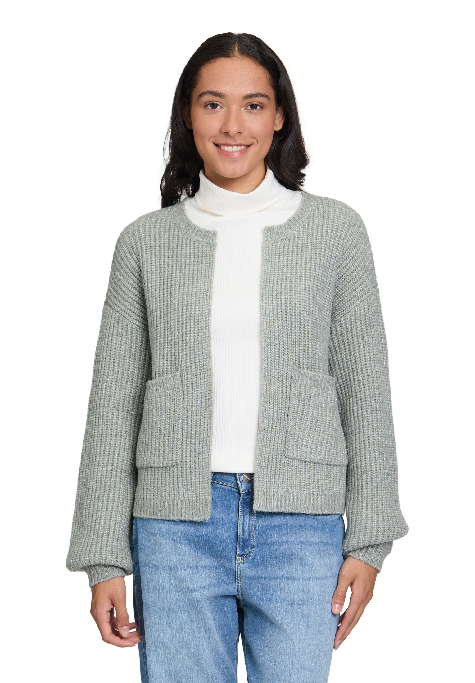 Cartoon Strickjacke "Damen Strick-Cardigan mit Taschen" 1 Stk. tlg. günstig online kaufen