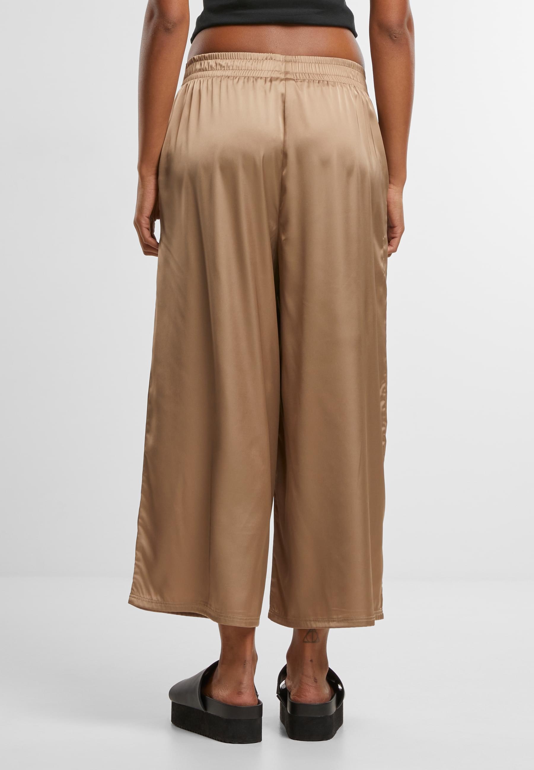 URBAN CLASSICS Stoffhose »Urban Classics Ladies Satin Wide Leg Culotte«, (1 tlg.)