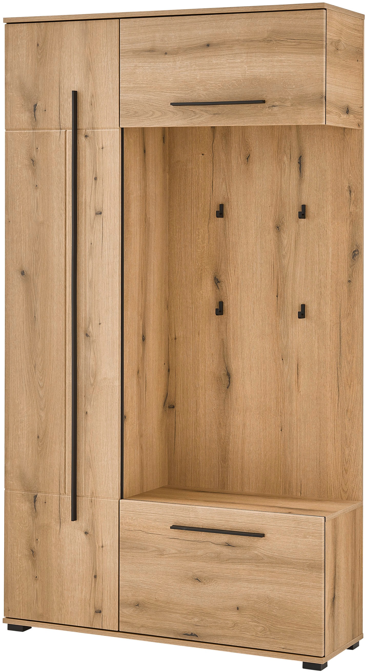 Home affaire Kompaktgarderobe "Cantara Flurgarderobe, modern, 2 Farben, 111 cm breit" vielseitig einsetzbar, unterschiedliche Stauraummöglichkeiten