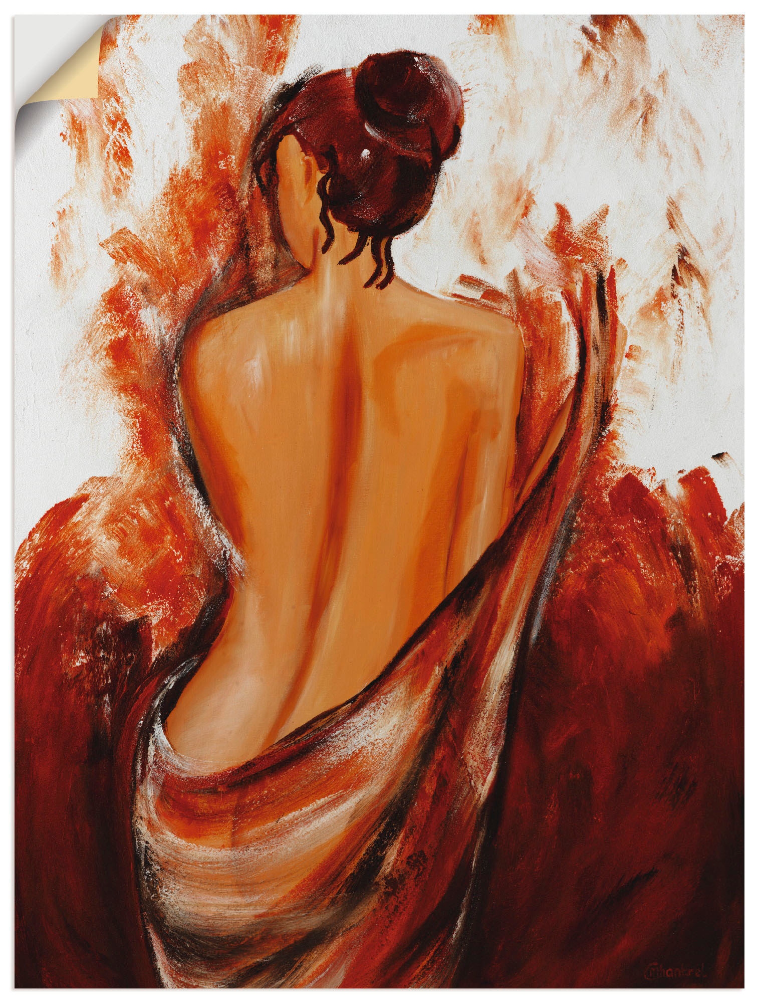 Artland Wandbild »Frau in rot«, Frau, (1 St.), als Leinwandbild, Poster, Wandaufkleber in verschied. Größen