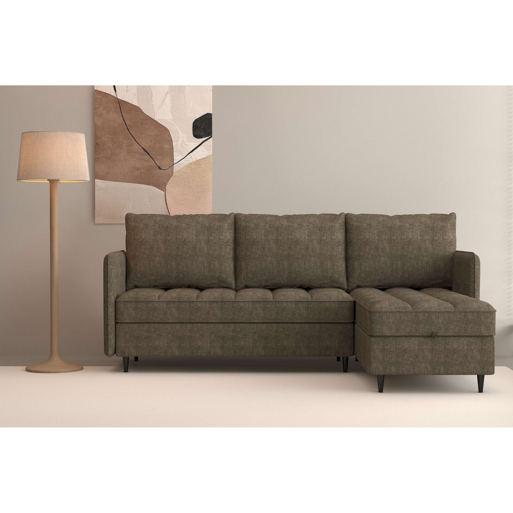 Dorel Home Ecksofa "LINDHUS, L-Form, verschiedene Stellvarianten, Schlaf-Li günstig online kaufen